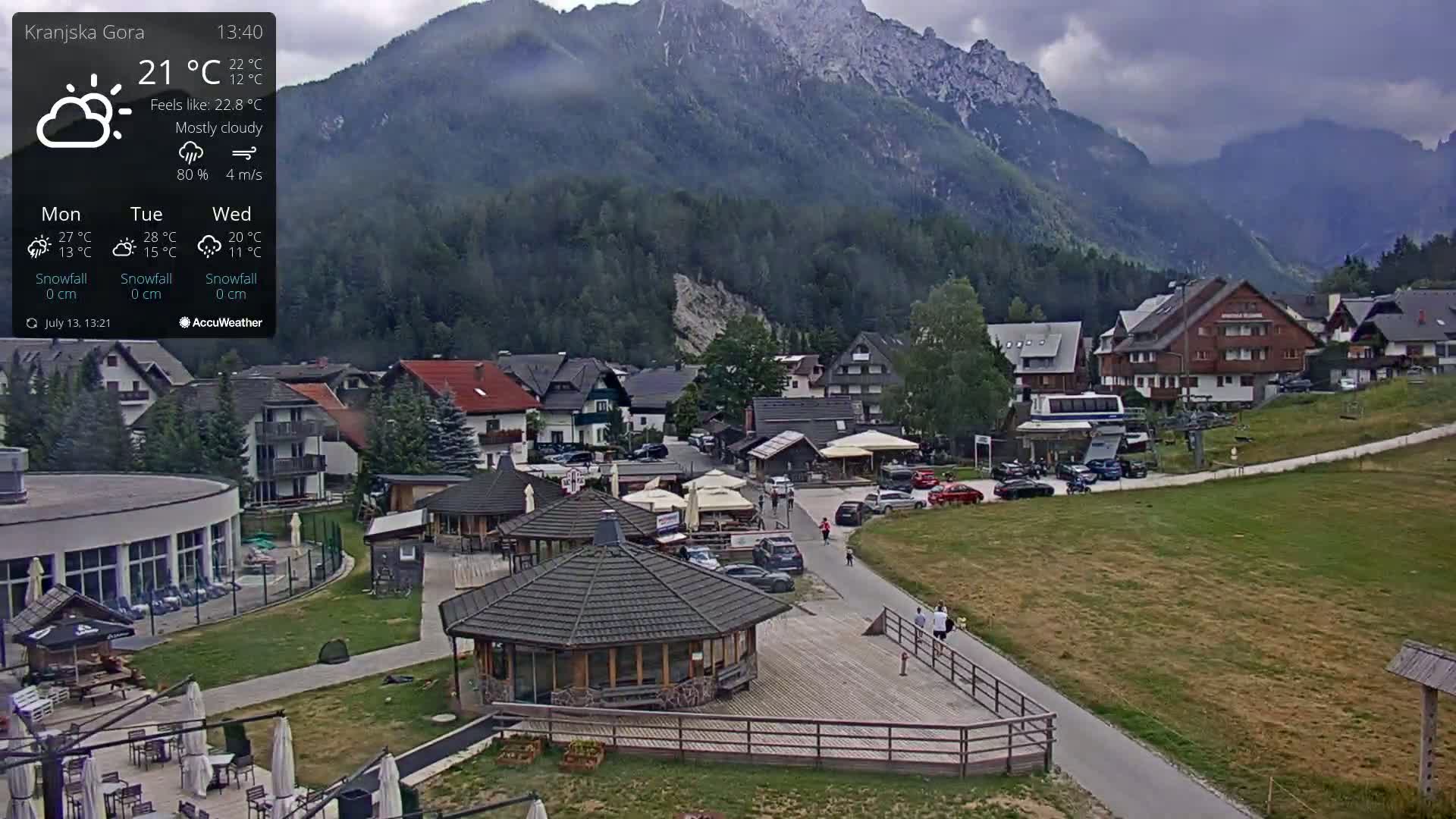 Kranjska Gora Ski Slopes Live Cam - Jesenice, Gorenjska (Upper Carniola), Slovenia