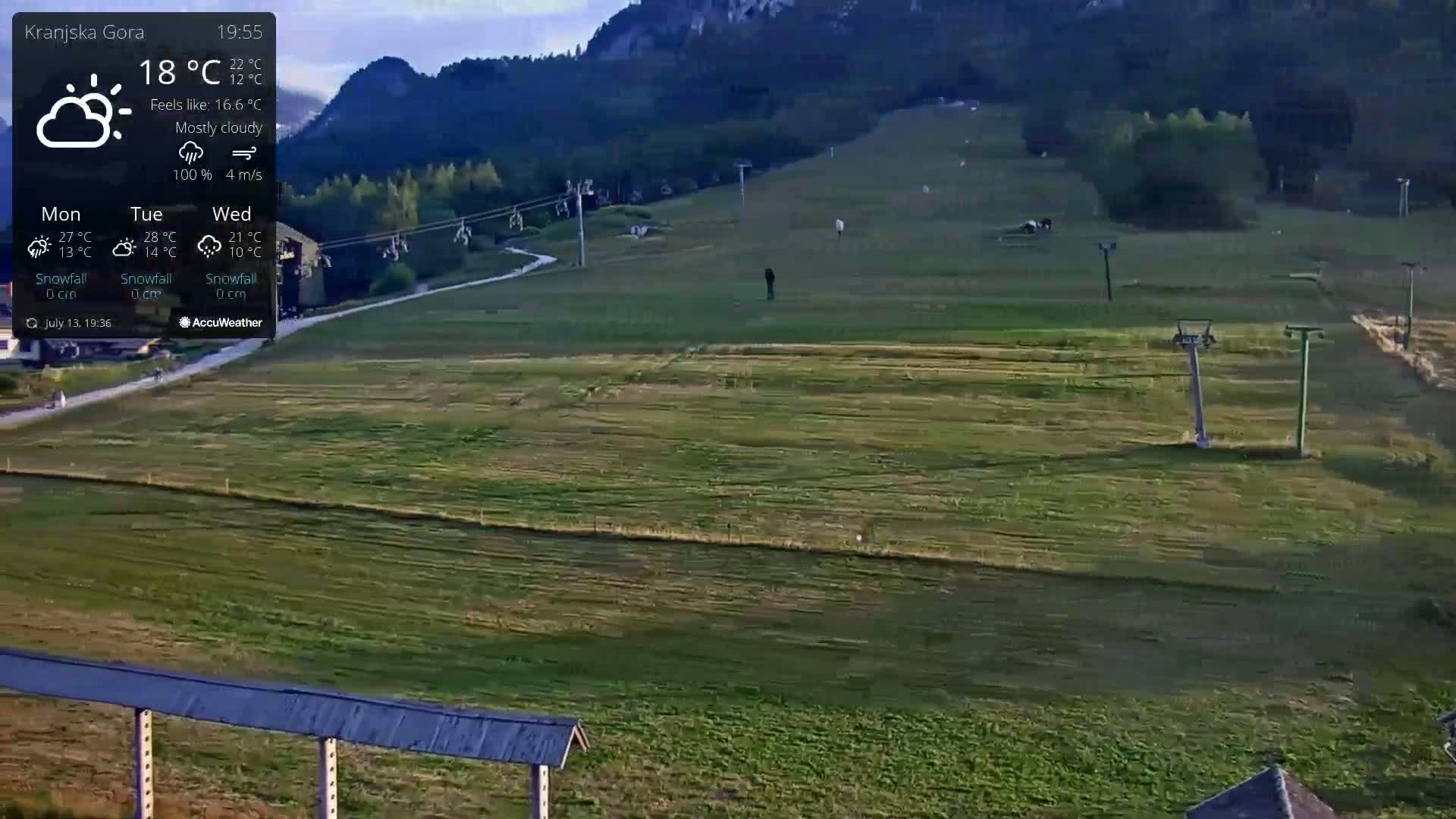 Kranjska Gora Ski Slopes Live Cam - Jesenice, Gorenjska (Upper Carniola), Slovenia