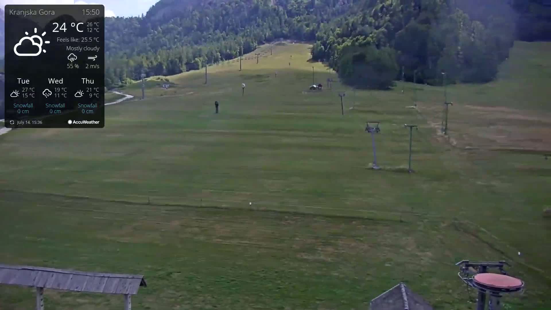 Kranjska Gora Ski Slopes Live Cam - Jesenice, Gorenjska (Upper Carniola), Slovenia