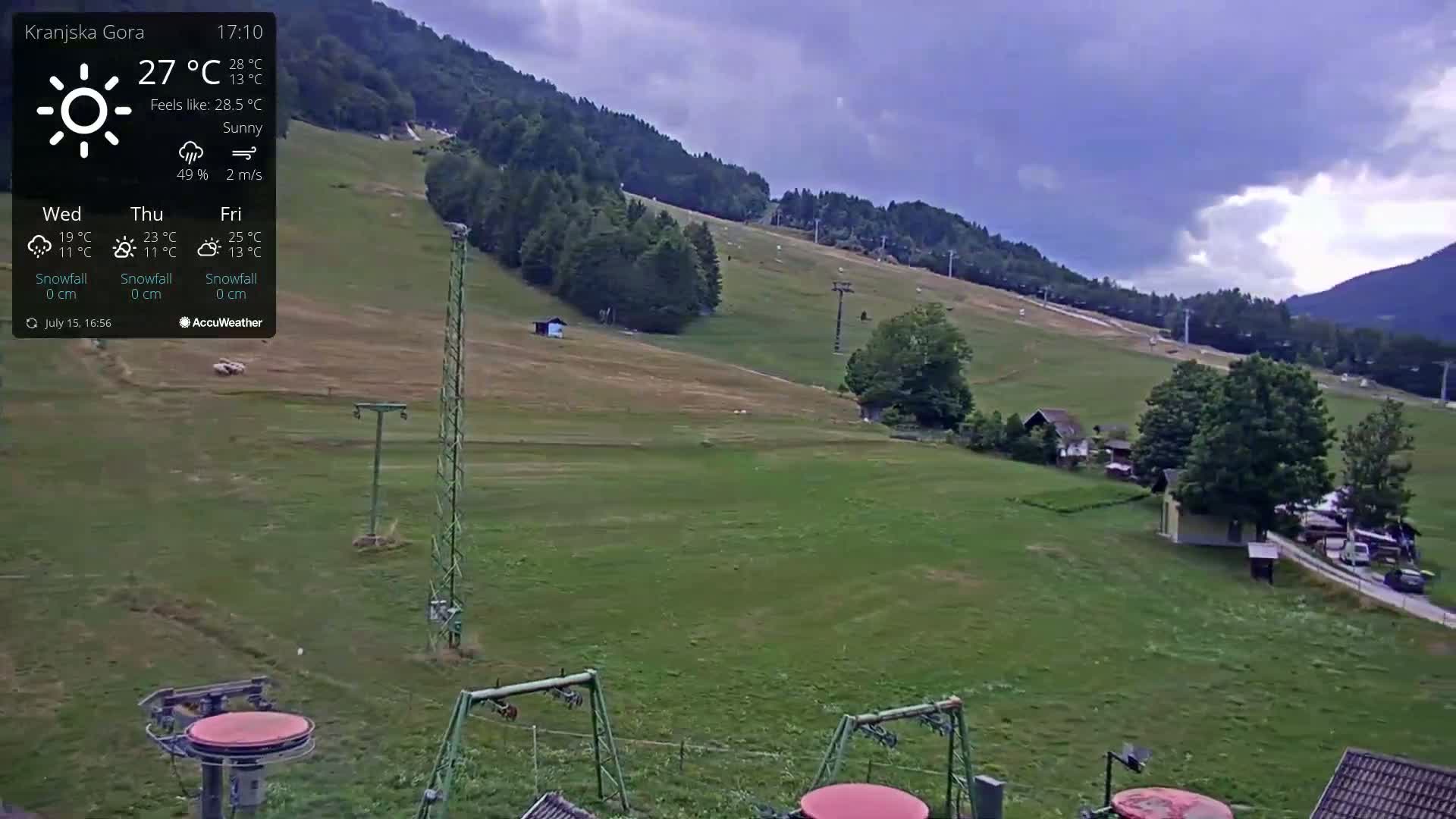 Kranjska Gora Ski Slopes Live Cam - Jesenice, Gorenjska (Upper Carniola), Slovenia