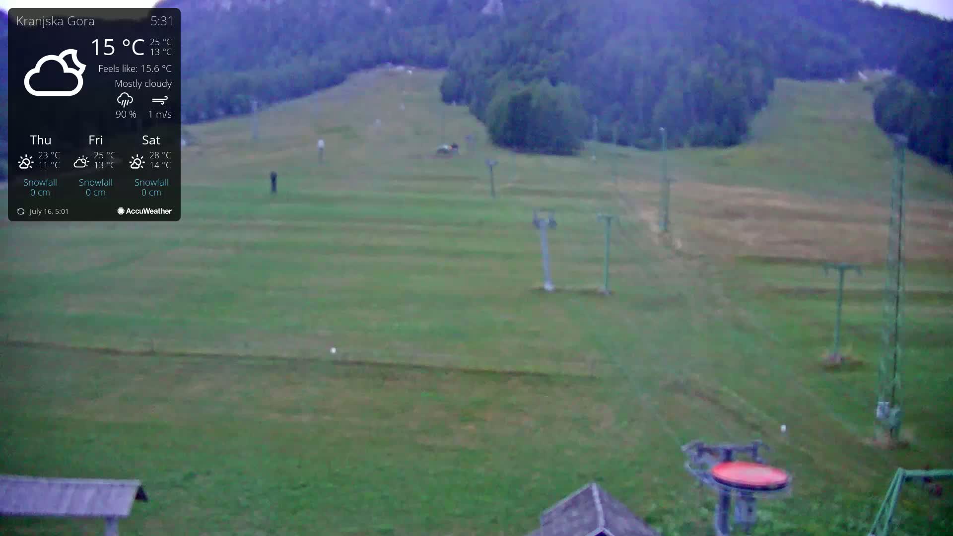 Kranjska Gora Ski Slopes Live Cam - Jesenice, Gorenjska (Upper Carniola), Slovenia