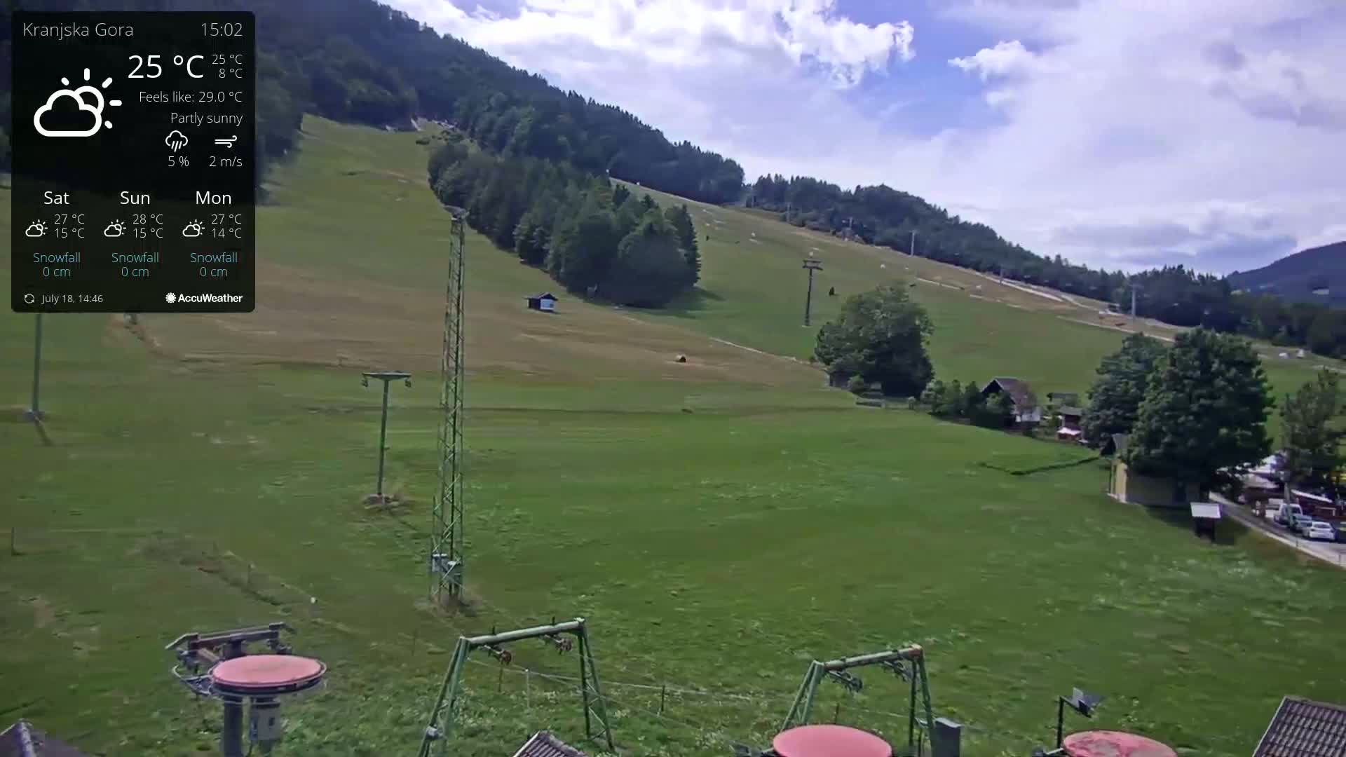 Kranjska Gora Ski Slopes Live Cam - Jesenice, Gorenjska (Upper Carniola), Slovenia