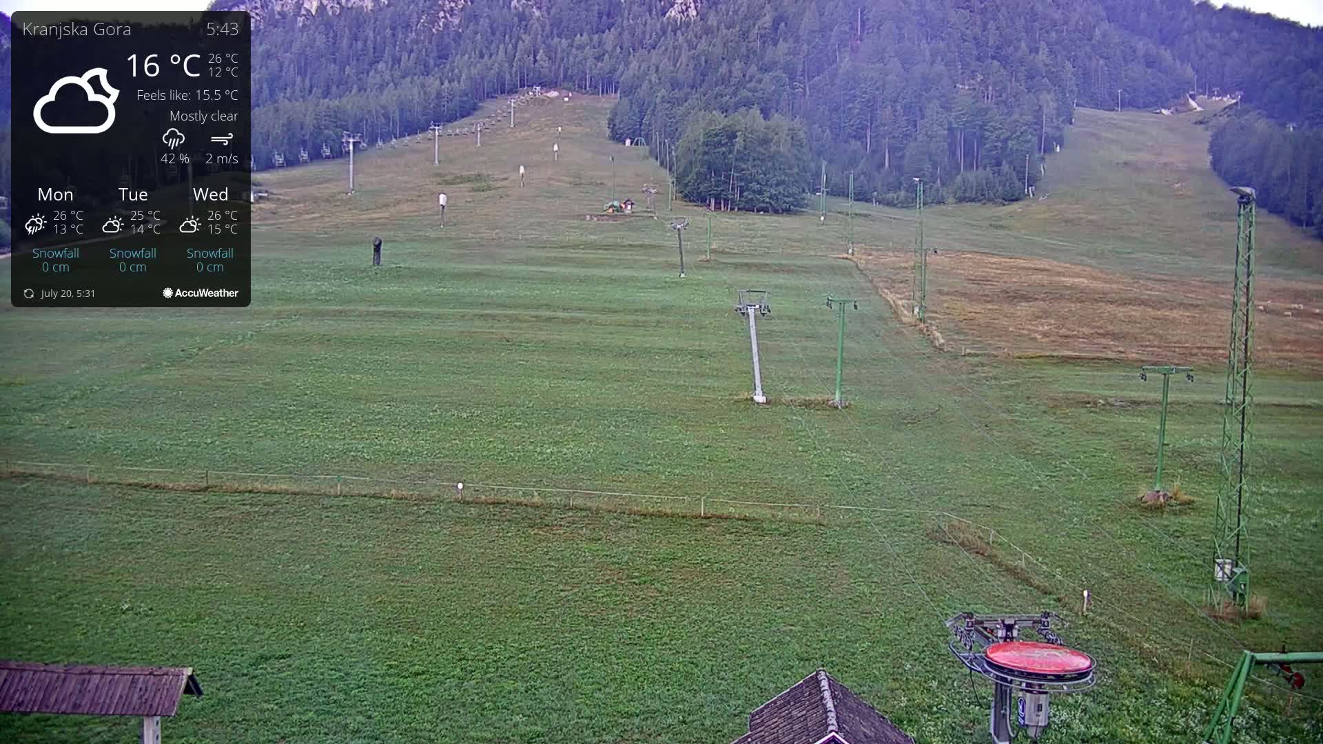Kranjska Gora Ski Slopes Live Cam - Jesenice, Gorenjska (Upper Carniola), Slovenia
