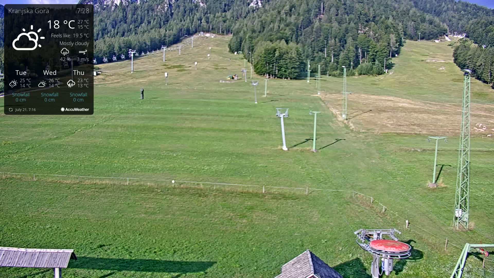 Kranjska Gora Ski Slopes Live Cam - Jesenice, Gorenjska (Upper Carniola), Slovenia