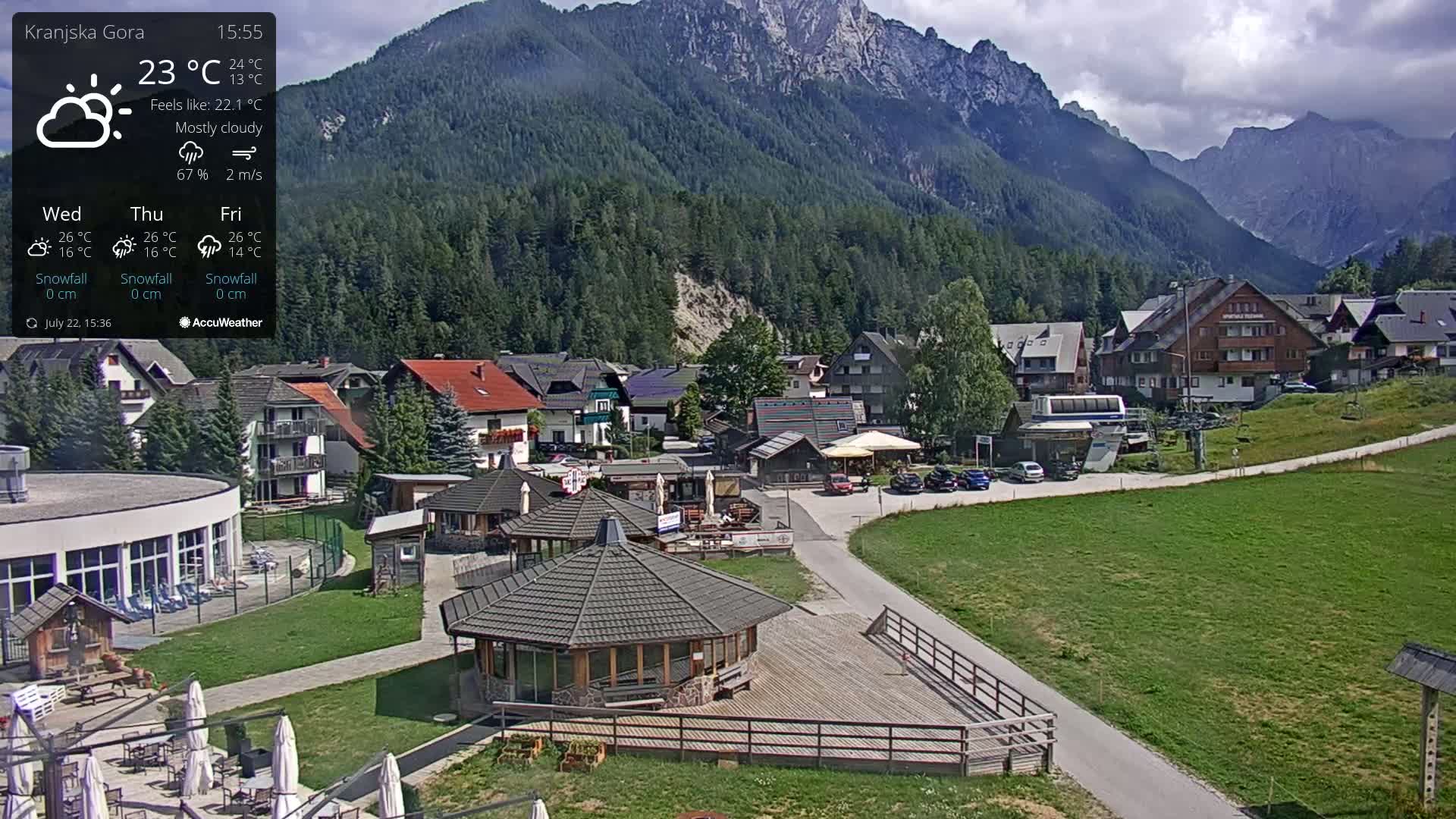 Kranjska Gora Ski Slopes Live Cam - Jesenice, Gorenjska (Upper Carniola), Slovenia