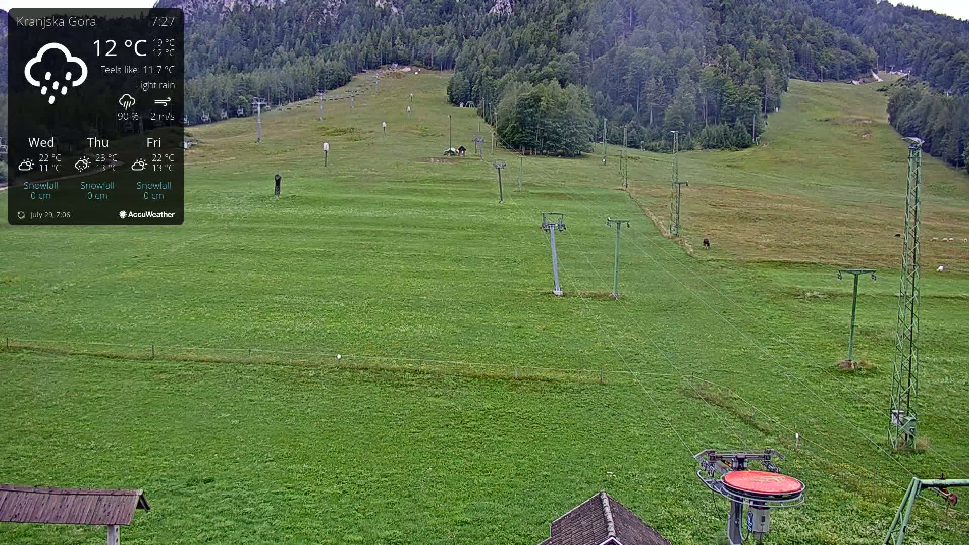 Kranjska Gora Ski Slopes Live Cam - Jesenice, Gorenjska (Upper Carniola), Slovenia