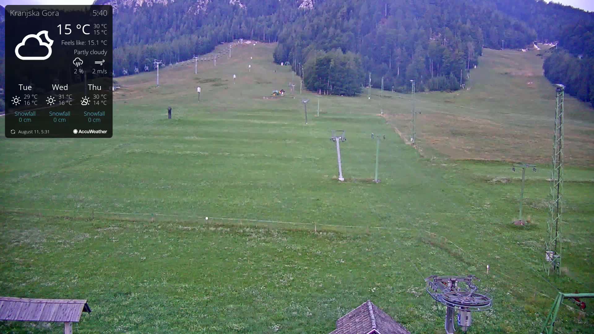 Kranjska Gora Ski Slopes Live Cam - Jesenice, Gorenjska (Upper Carniola), Slovenia