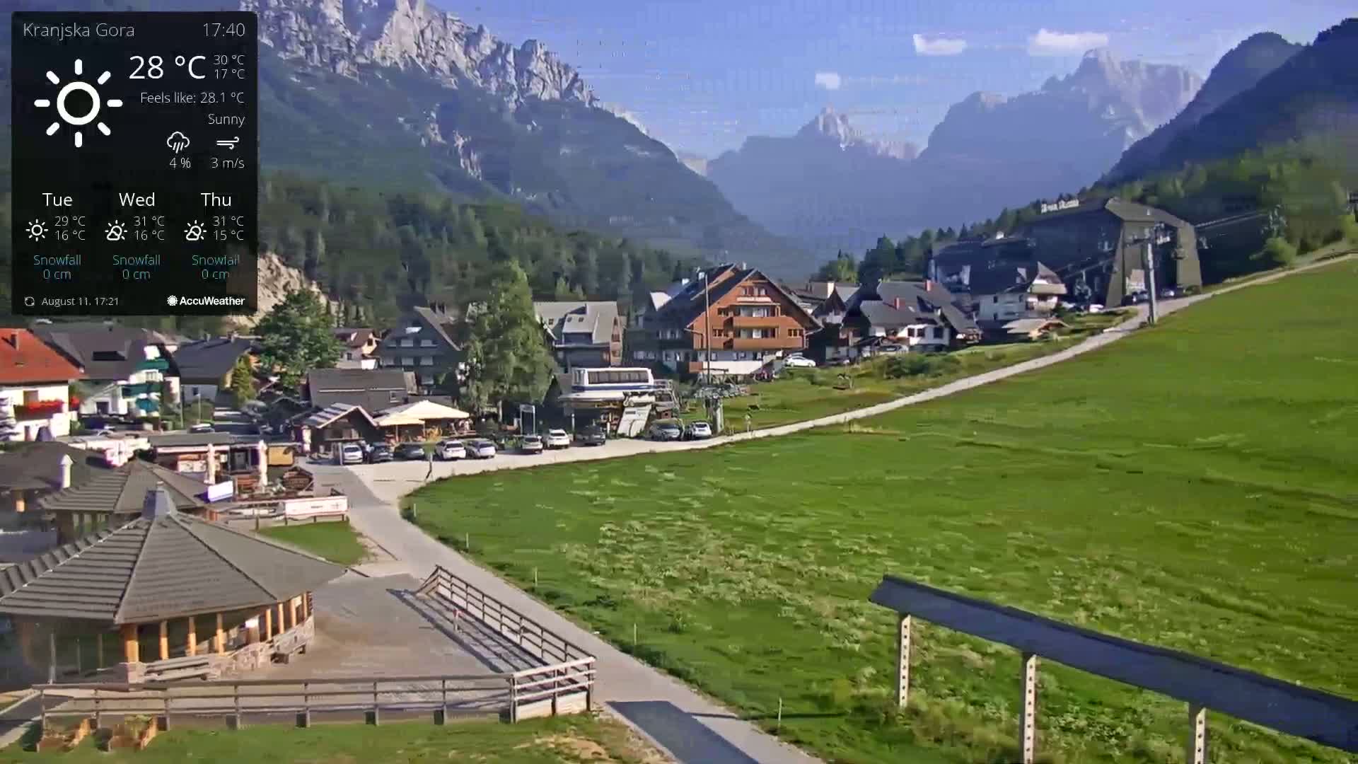 Kranjska Gora Ski Slopes Live Cam - Jesenice, Gorenjska (Upper Carniola), Slovenia