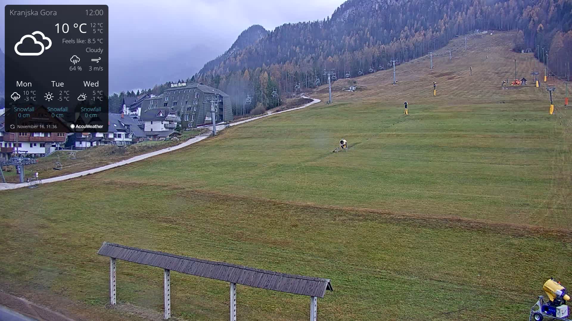 Kranjska Gora Ski Slopes Live Cam - Jesenice, Gorenjska (Upper Carniola), Slovenia