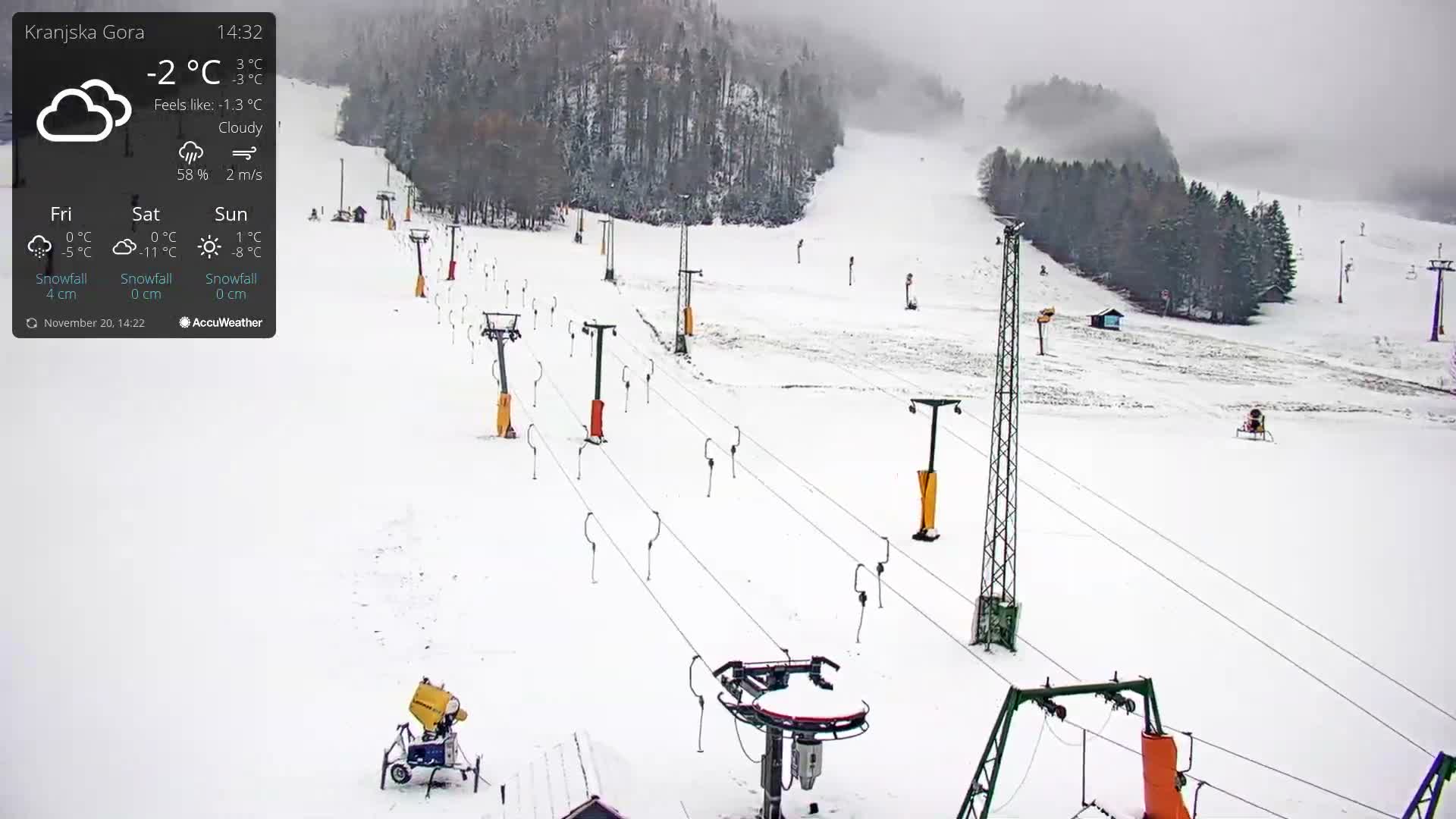 Kranjska Gora Ski Slopes Live Cam - Jesenice, Gorenjska (Upper Carniola), Slovenia
