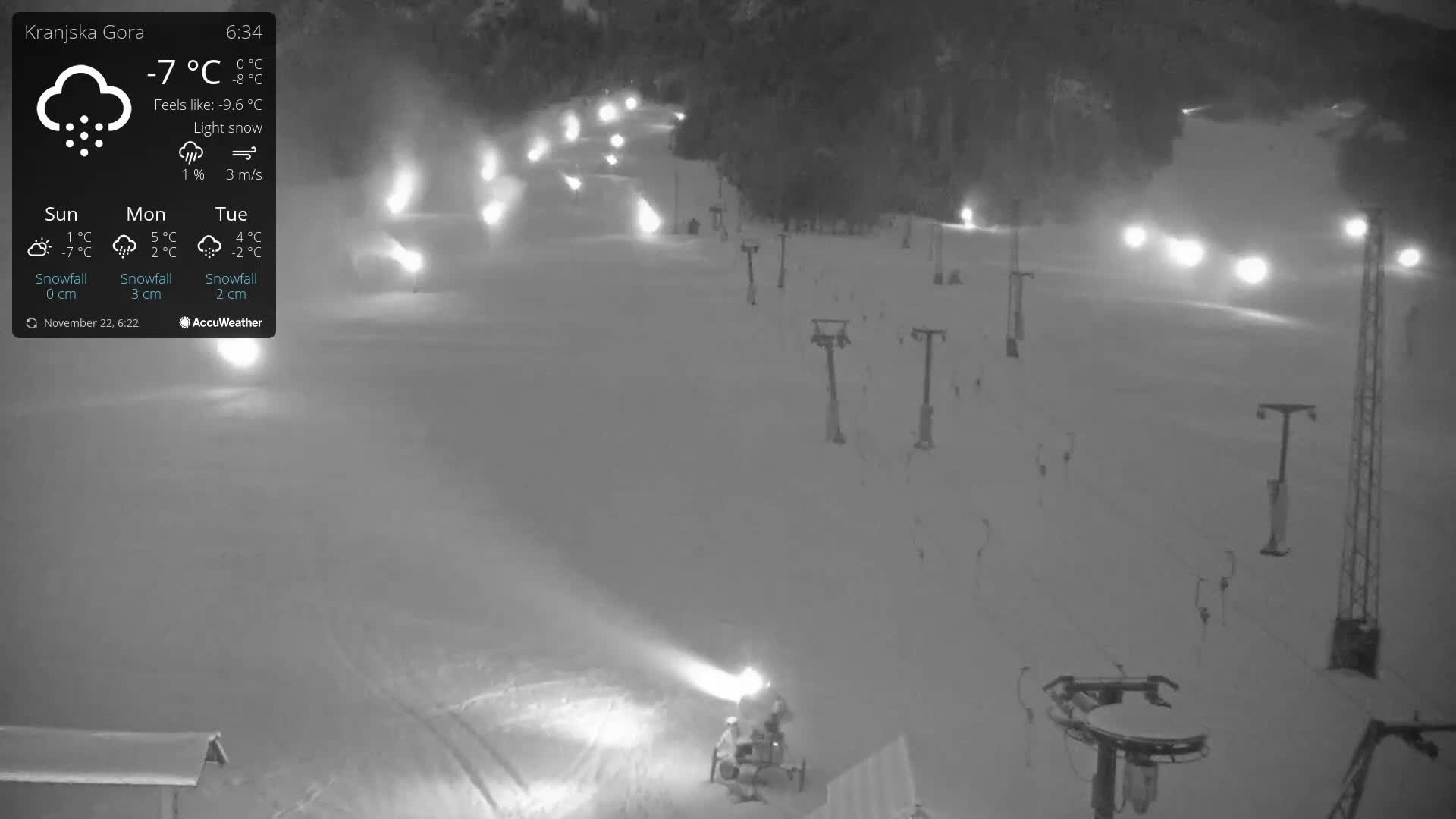 Kranjska Gora Ski Slopes Live Cam - Jesenice, Gorenjska (Upper Carniola), Slovenia