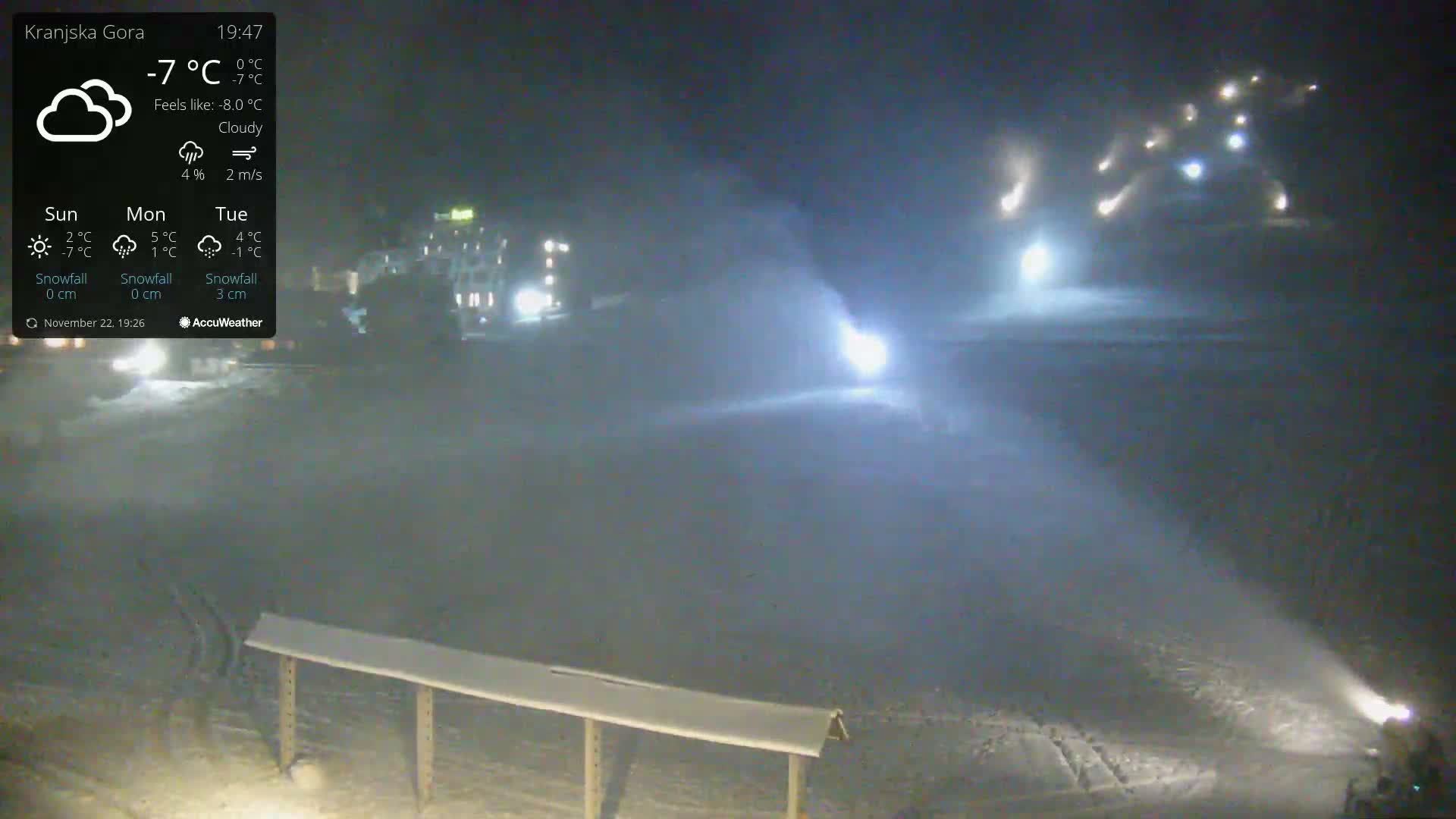 Kranjska Gora Ski Slopes Live Cam - Jesenice, Gorenjska (Upper Carniola), Slovenia