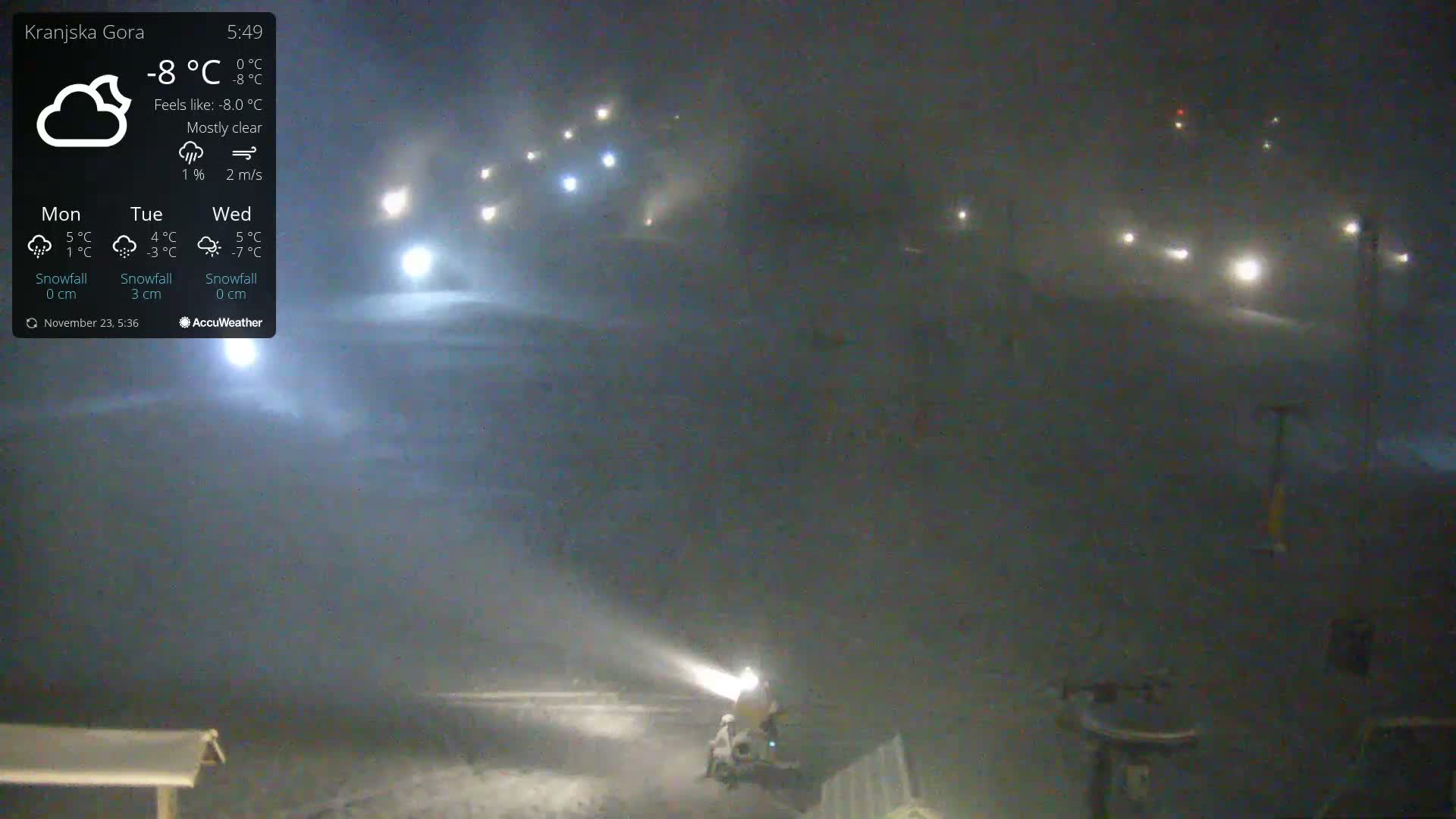 Kranjska Gora Ski Slopes Live Cam - Jesenice, Gorenjska (Upper Carniola), Slovenia