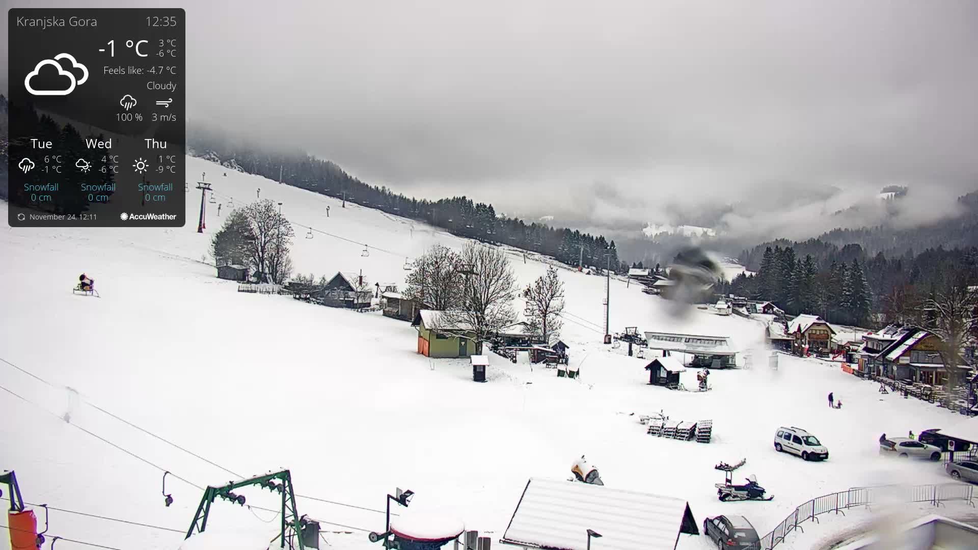 Kranjska Gora Ski Slopes Live Cam - Jesenice, Gorenjska (Upper Carniola), Slovenia