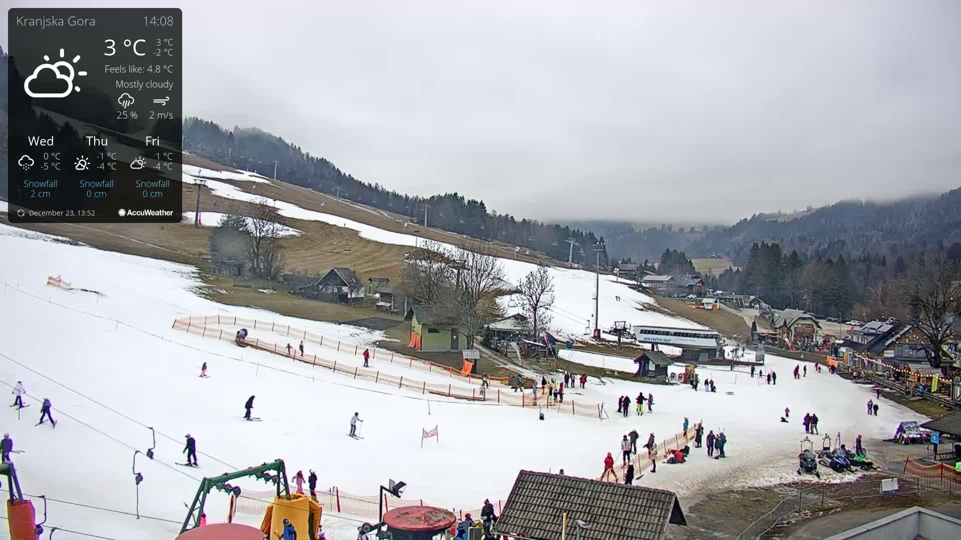 Kranjska Gora Ski Slopes Live Cam - Jesenice, Gorenjska (Upper Carniola), Slovenia