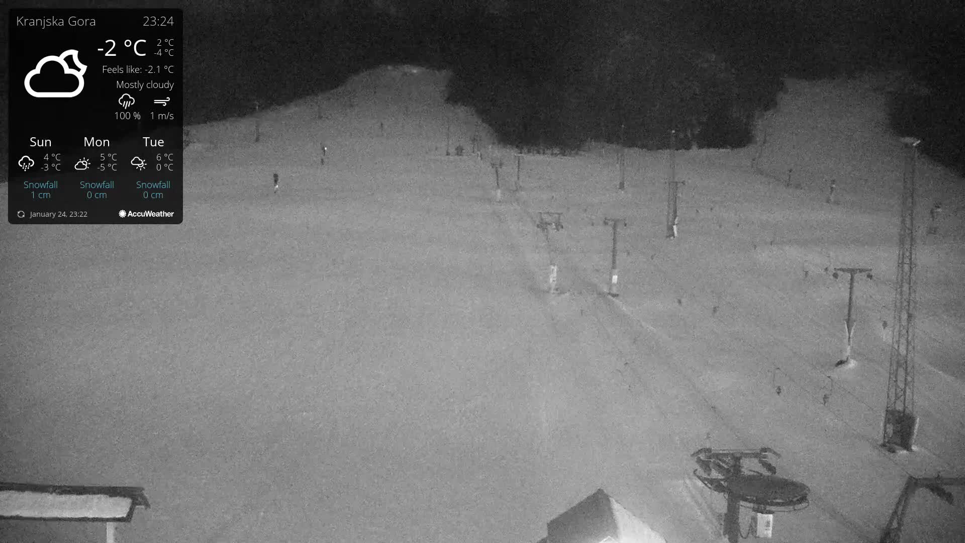 Kranjska Gora Ski Slopes Live Cam - Jesenice, Gorenjska (Upper Carniola), Slovenia