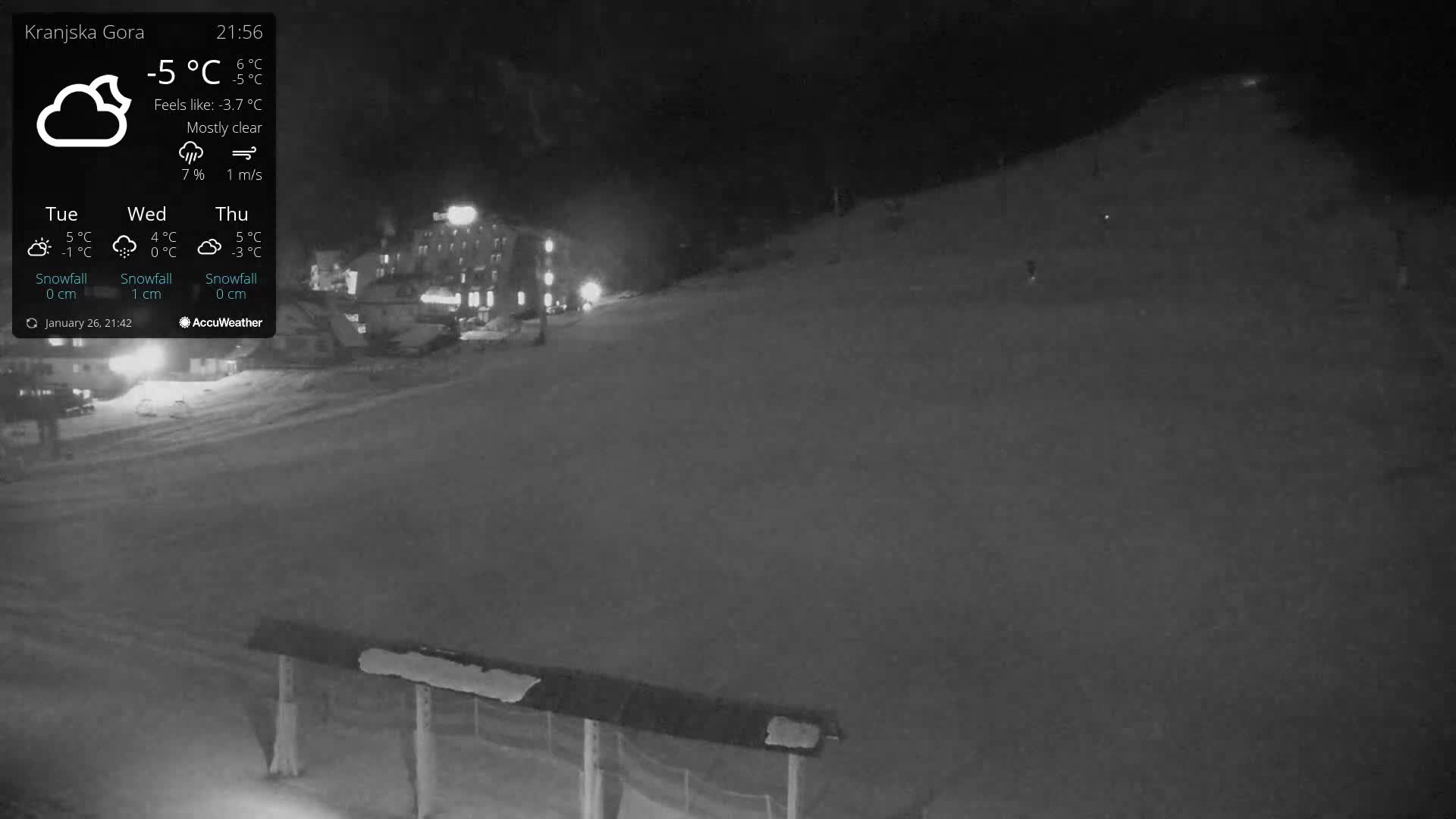 Kranjska Gora Ski Slopes Live Cam - Jesenice, Gorenjska (Upper Carniola), Slovenia