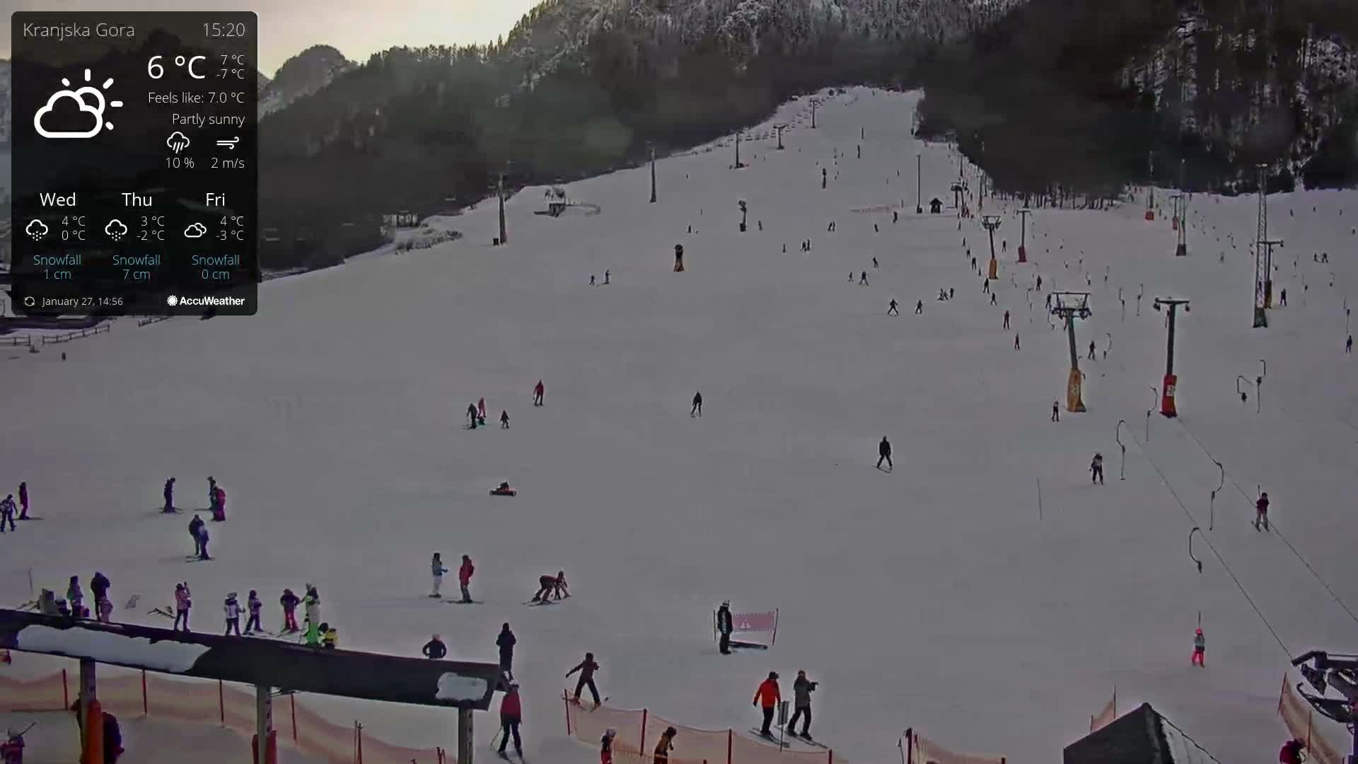 Kranjska Gora Ski Slopes Live Cam - Jesenice, Gorenjska (Upper Carniola), Slovenia