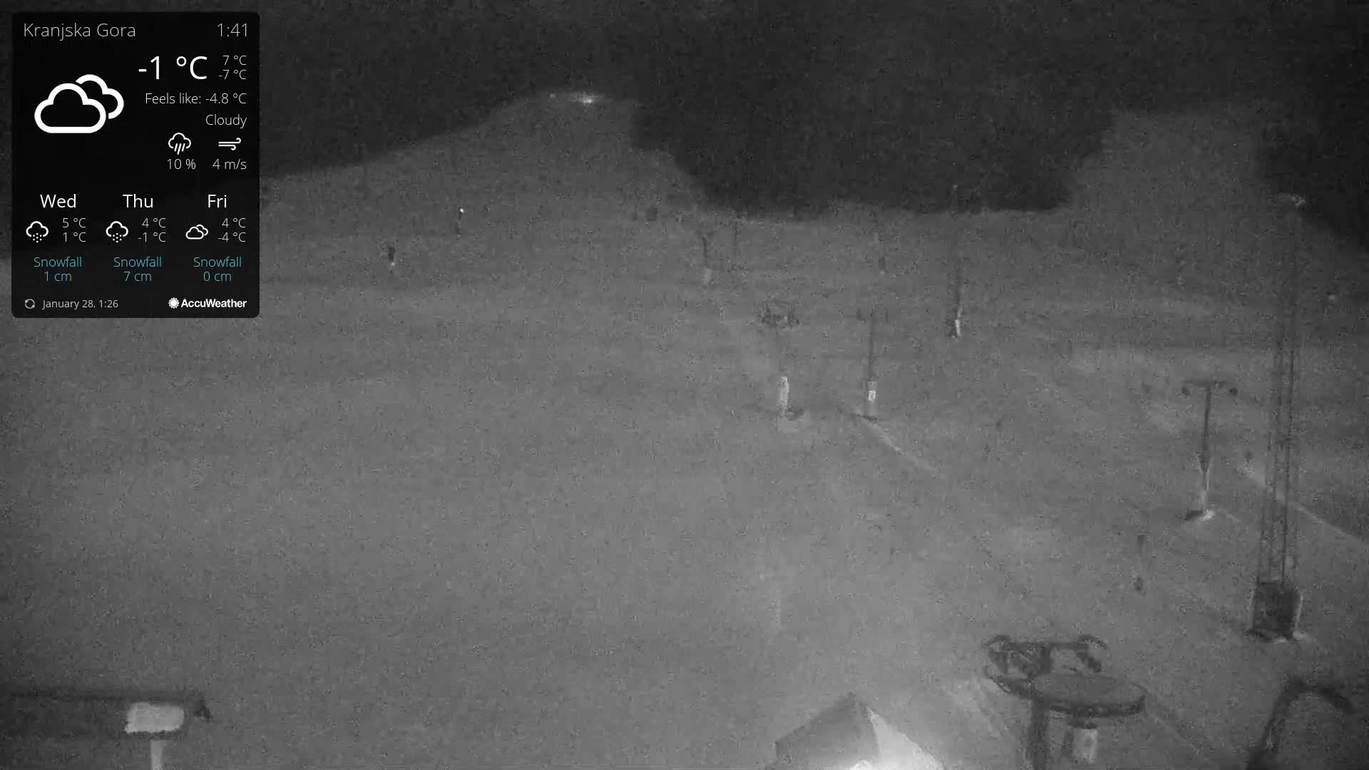 Kranjska Gora Ski Slopes Live Cam - Jesenice, Gorenjska (Upper Carniola), Slovenia