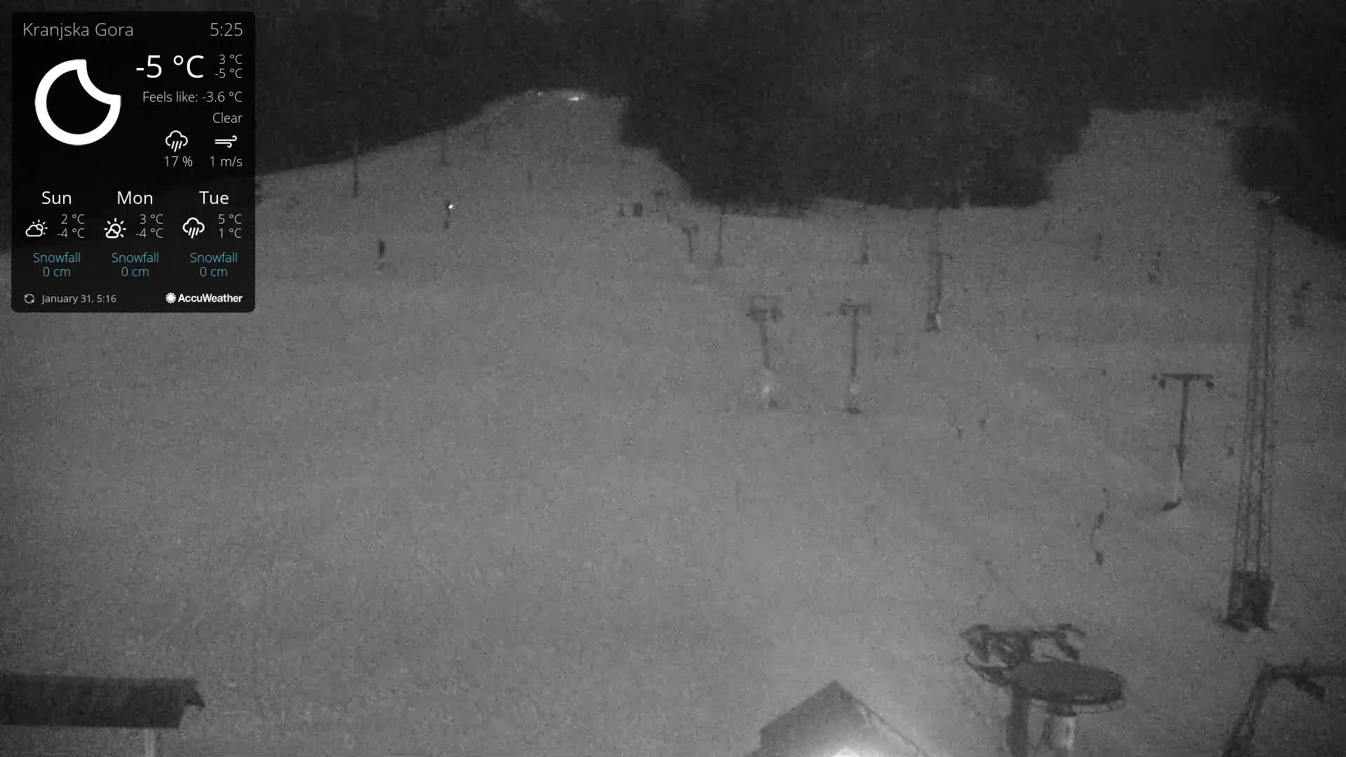 Kranjska Gora Ski Slopes Live Cam - Jesenice, Gorenjska (Upper Carniola), Slovenia