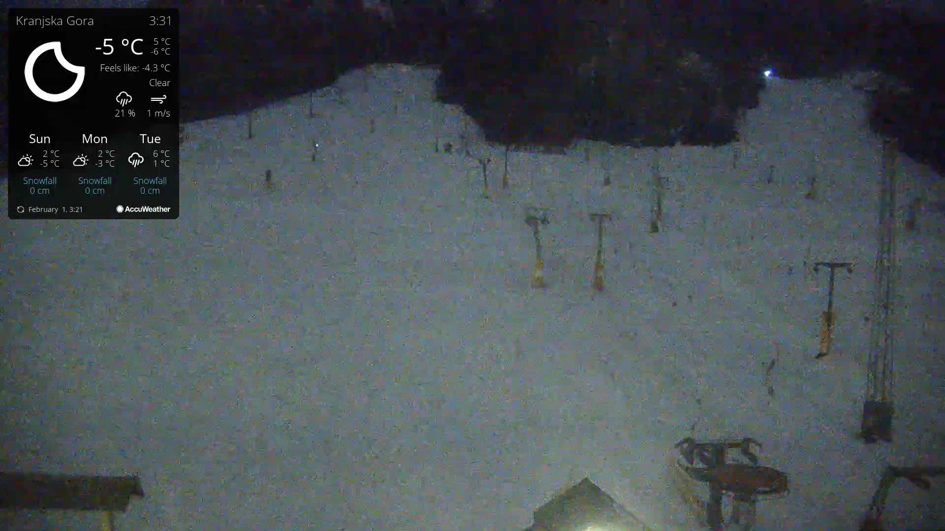 Kranjska Gora Ski Slopes Live Cam - Jesenice, Gorenjska (Upper Carniola), Slovenia