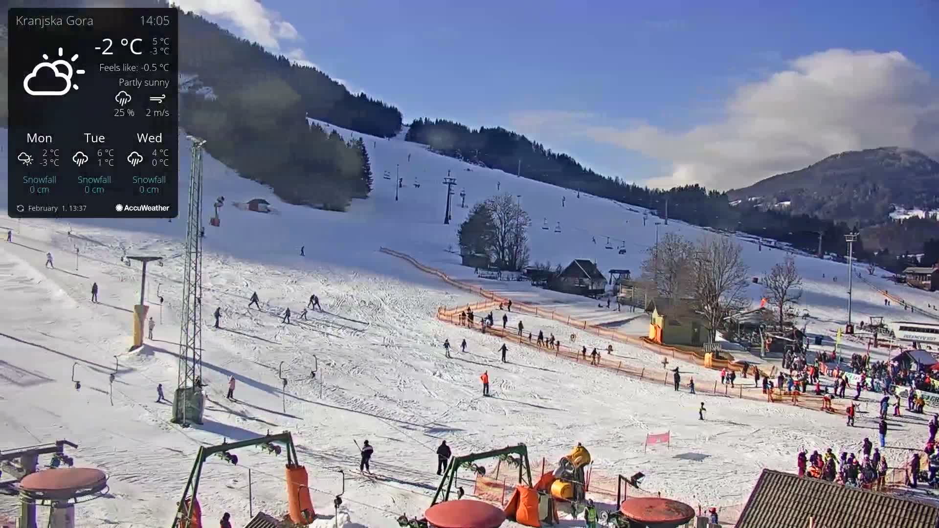Kranjska Gora Ski Slopes Live Cam - Jesenice, Gorenjska (Upper Carniola), Slovenia
