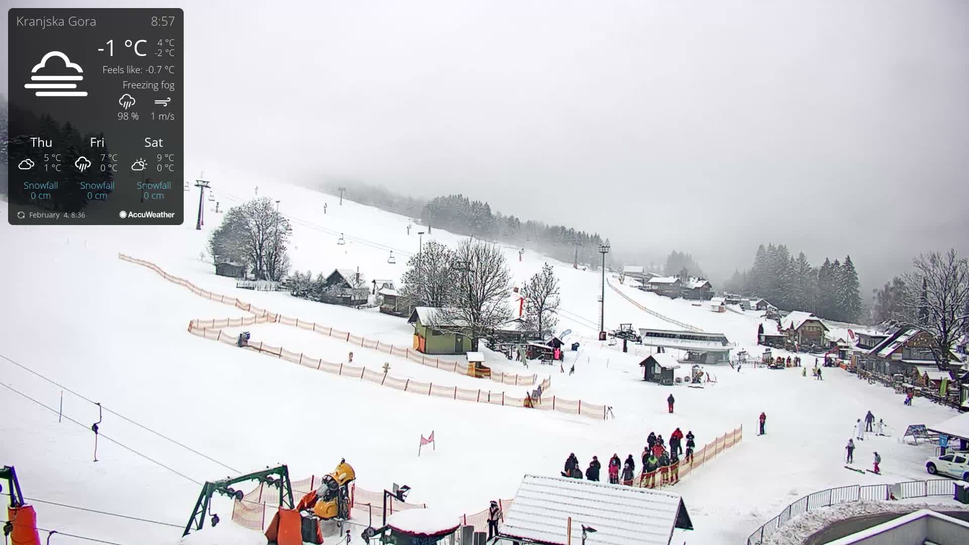 Kranjska Gora Ski Slopes Live Cam - Jesenice, Gorenjska (Upper Carniola), Slovenia