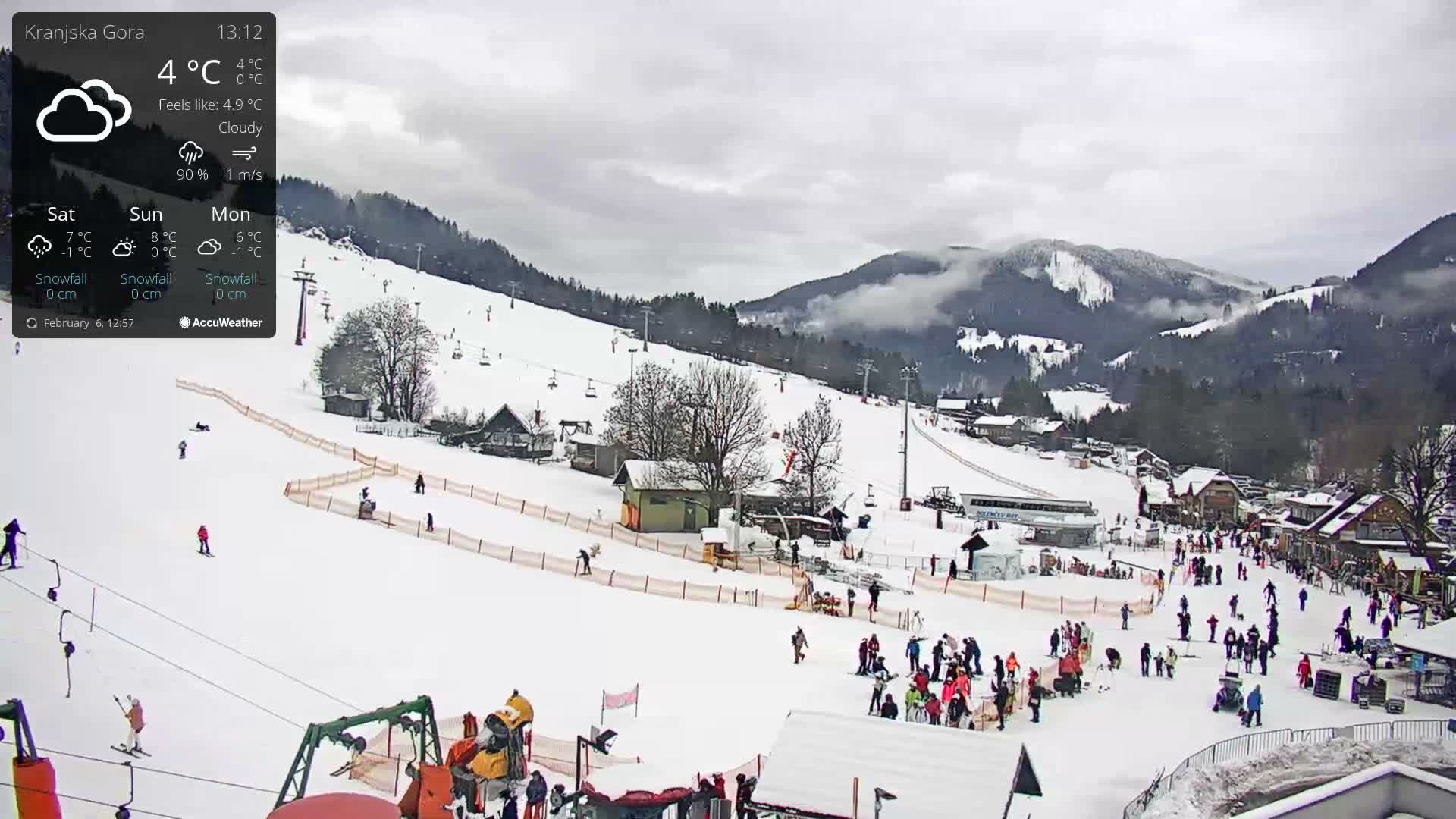 Kranjska Gora Ski Slopes Live Cam - Jesenice, Gorenjska (Upper Carniola), Slovenia