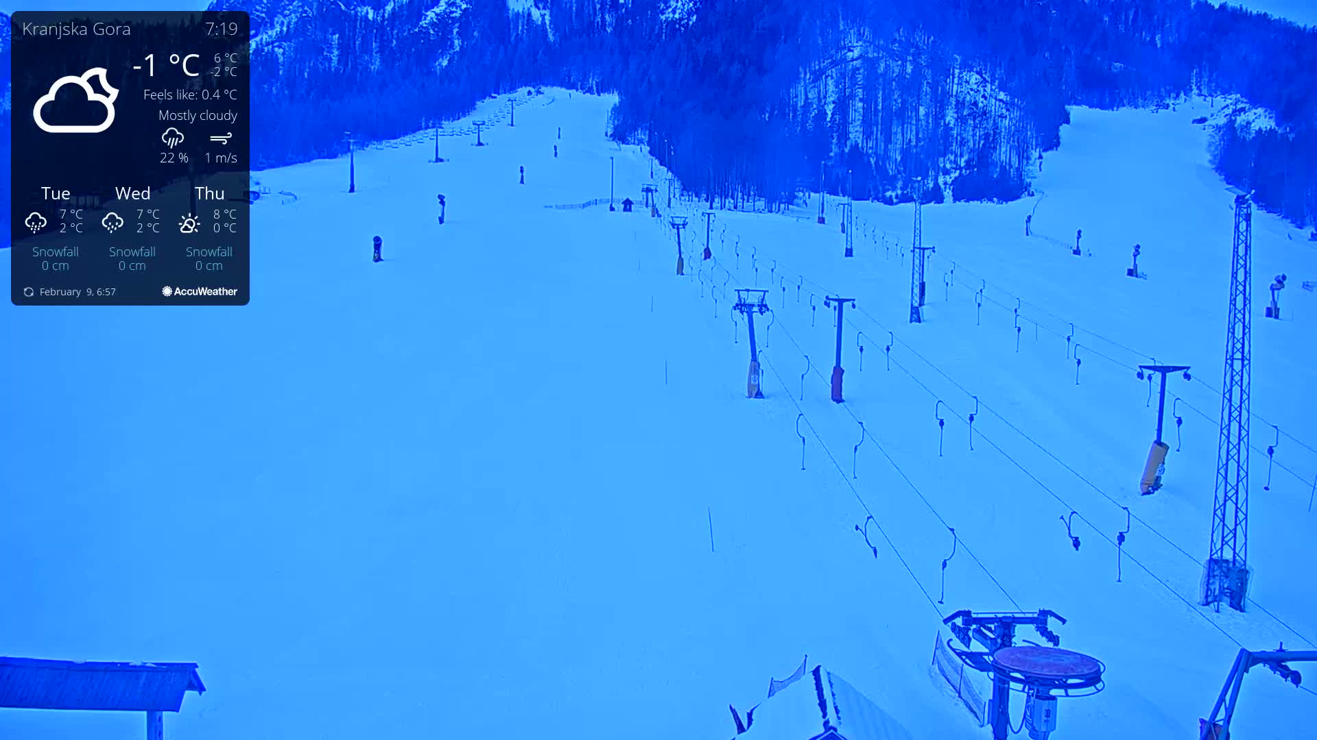 Kranjska Gora Ski Slopes Live Cam - Jesenice, Gorenjska (Upper Carniola), Slovenia