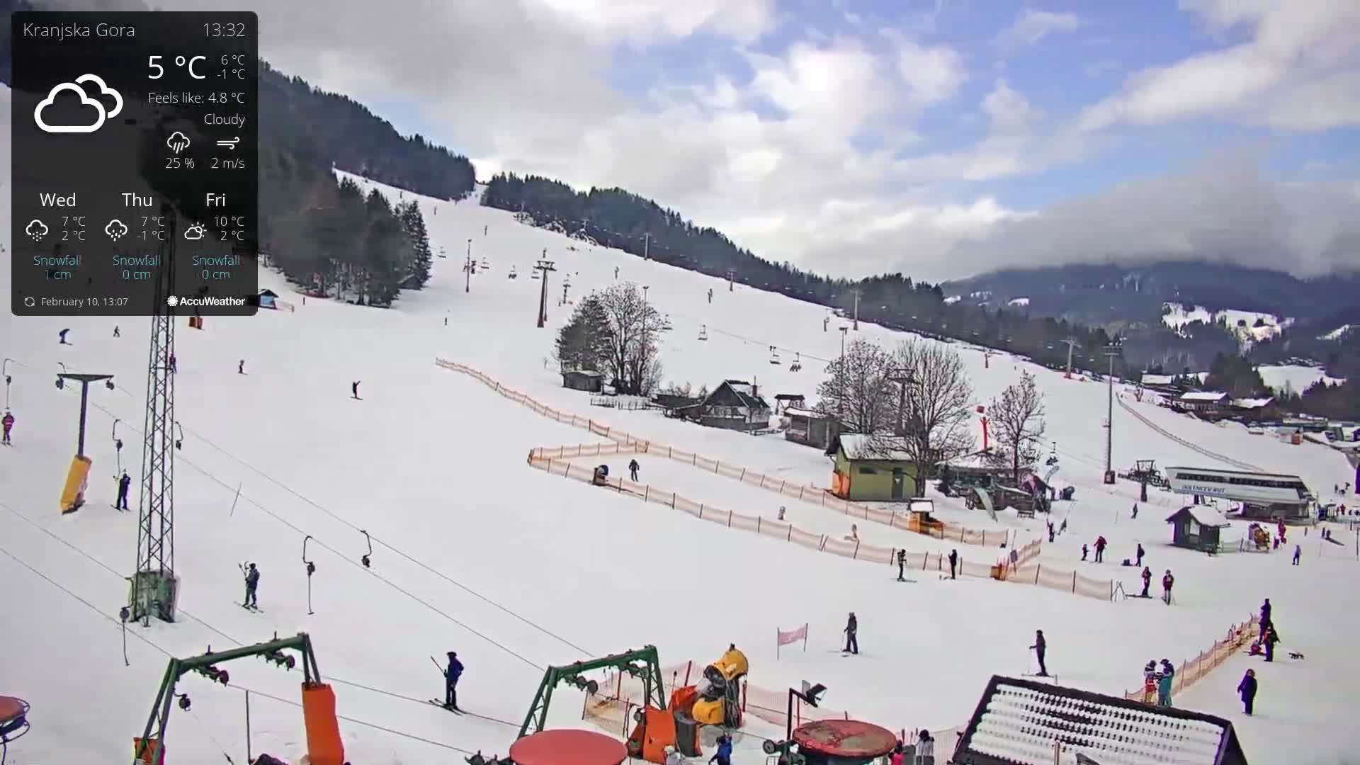 Kranjska Gora Ski Slopes Live Cam - Jesenice, Gorenjska (Upper Carniola), Slovenia