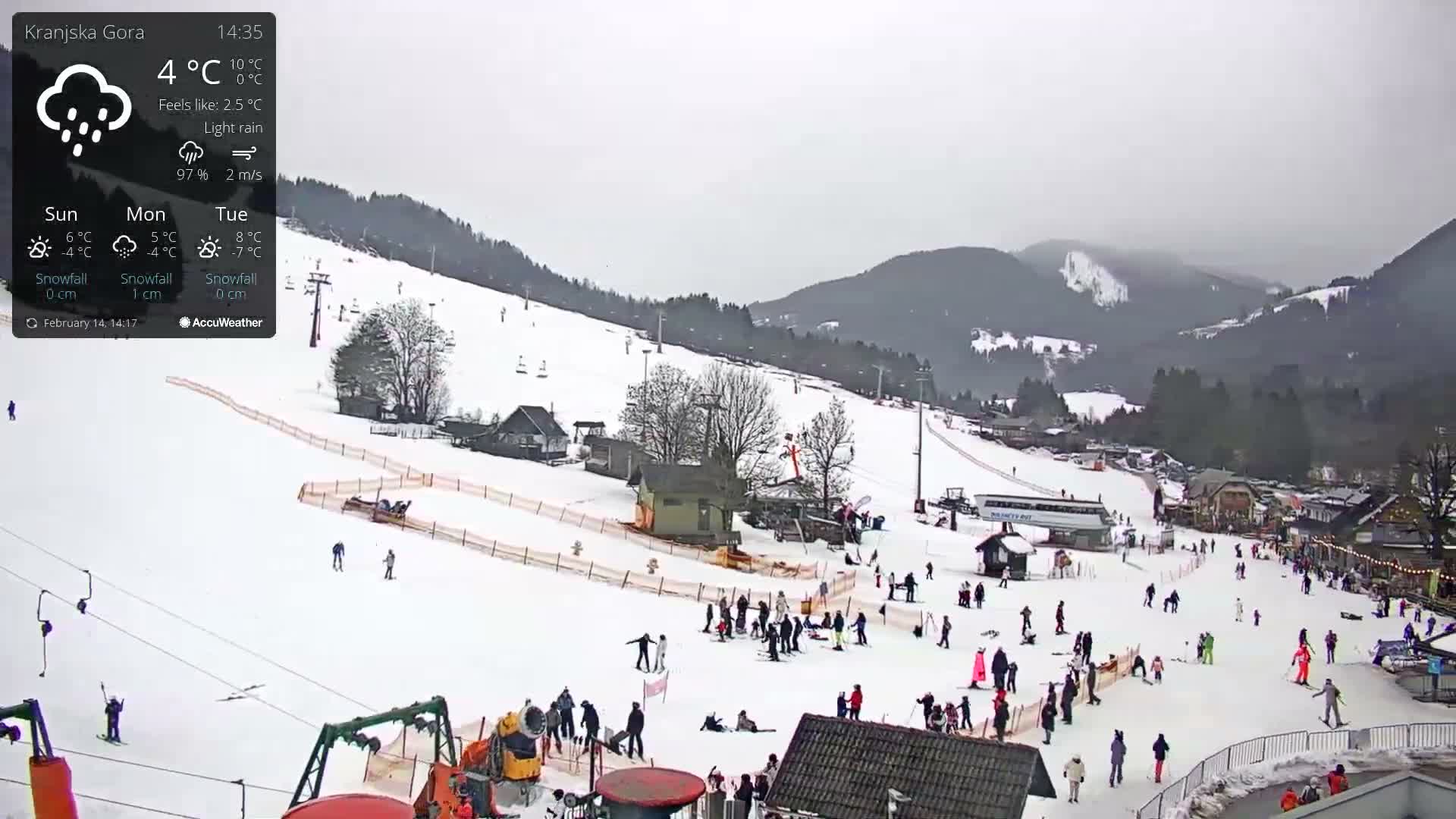Kranjska Gora Ski Slopes Live Cam - Jesenice, Gorenjska (Upper Carniola), Slovenia
