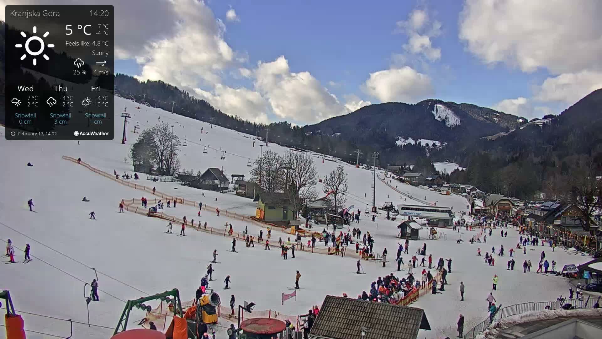 Kranjska Gora Ski Slopes Live Cam - Jesenice, Gorenjska (Upper Carniola), Slovenia