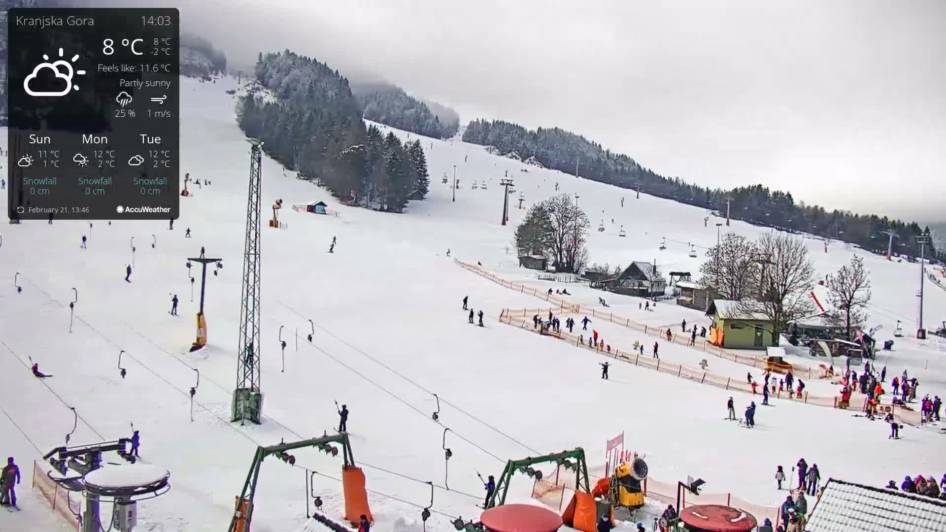 Kranjska Gora Ski Slopes Live Cam - Jesenice, Gorenjska (Upper Carniola), Slovenia
