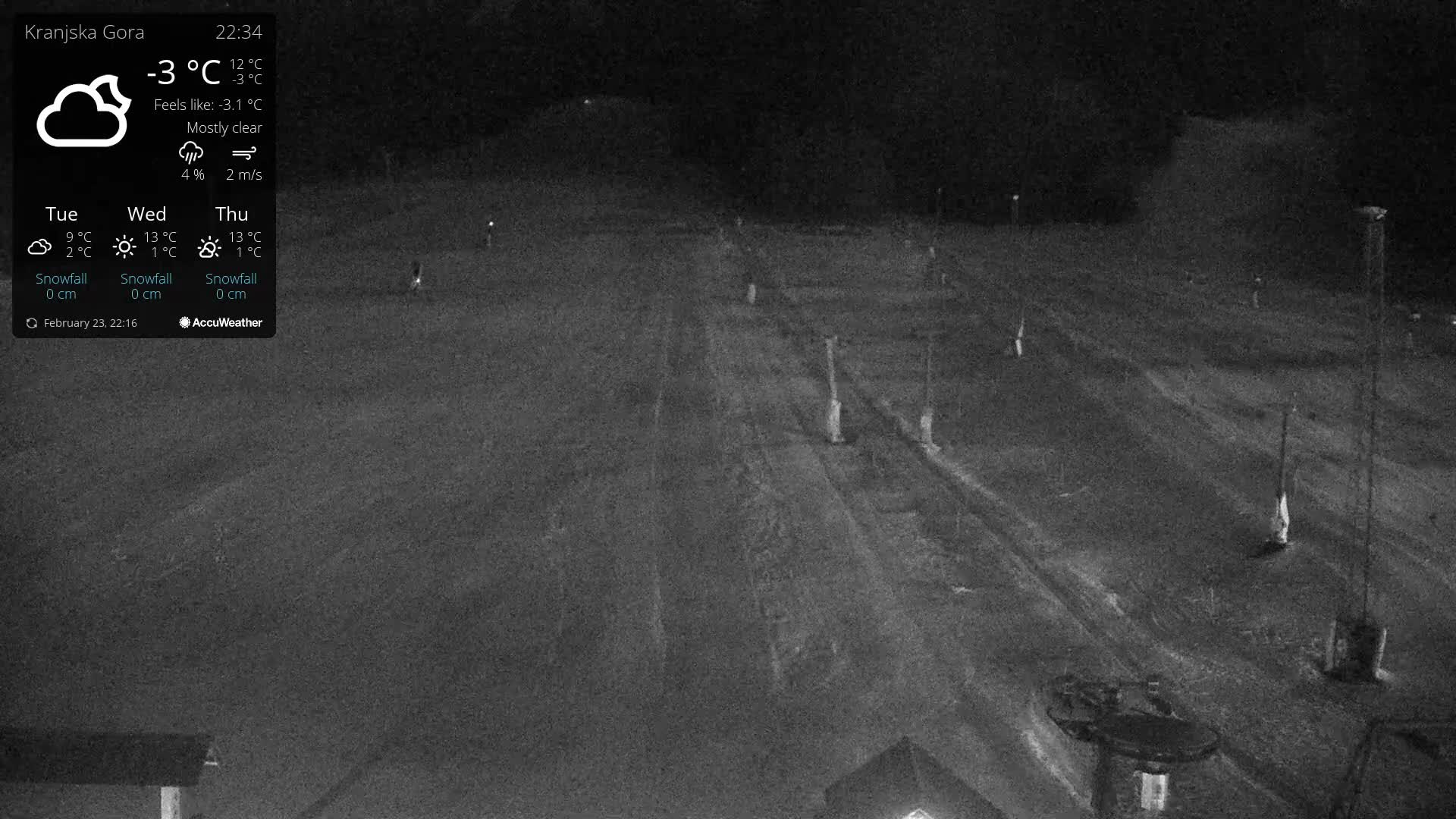 Kranjska Gora Ski Slopes Live Cam - Jesenice, Gorenjska (Upper Carniola), Slovenia