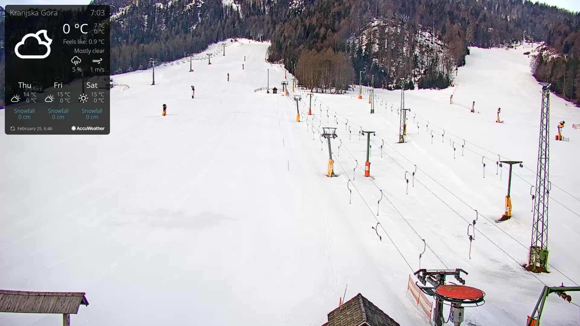 Kranjska Gora Ski Slopes Live Cam - Jesenice, Gorenjska (Upper Carniola), Slovenia