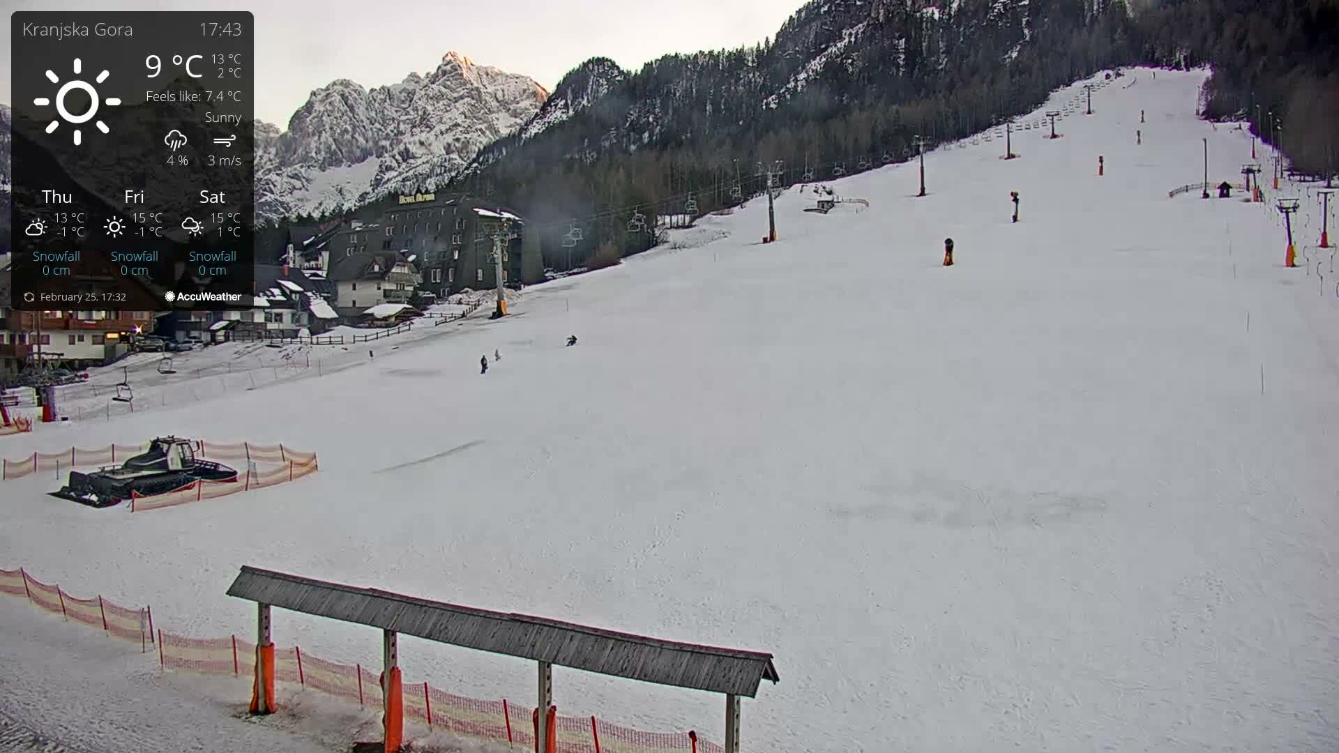 Kranjska Gora Ski Slopes Live Cam - Jesenice, Gorenjska (Upper Carniola), Slovenia