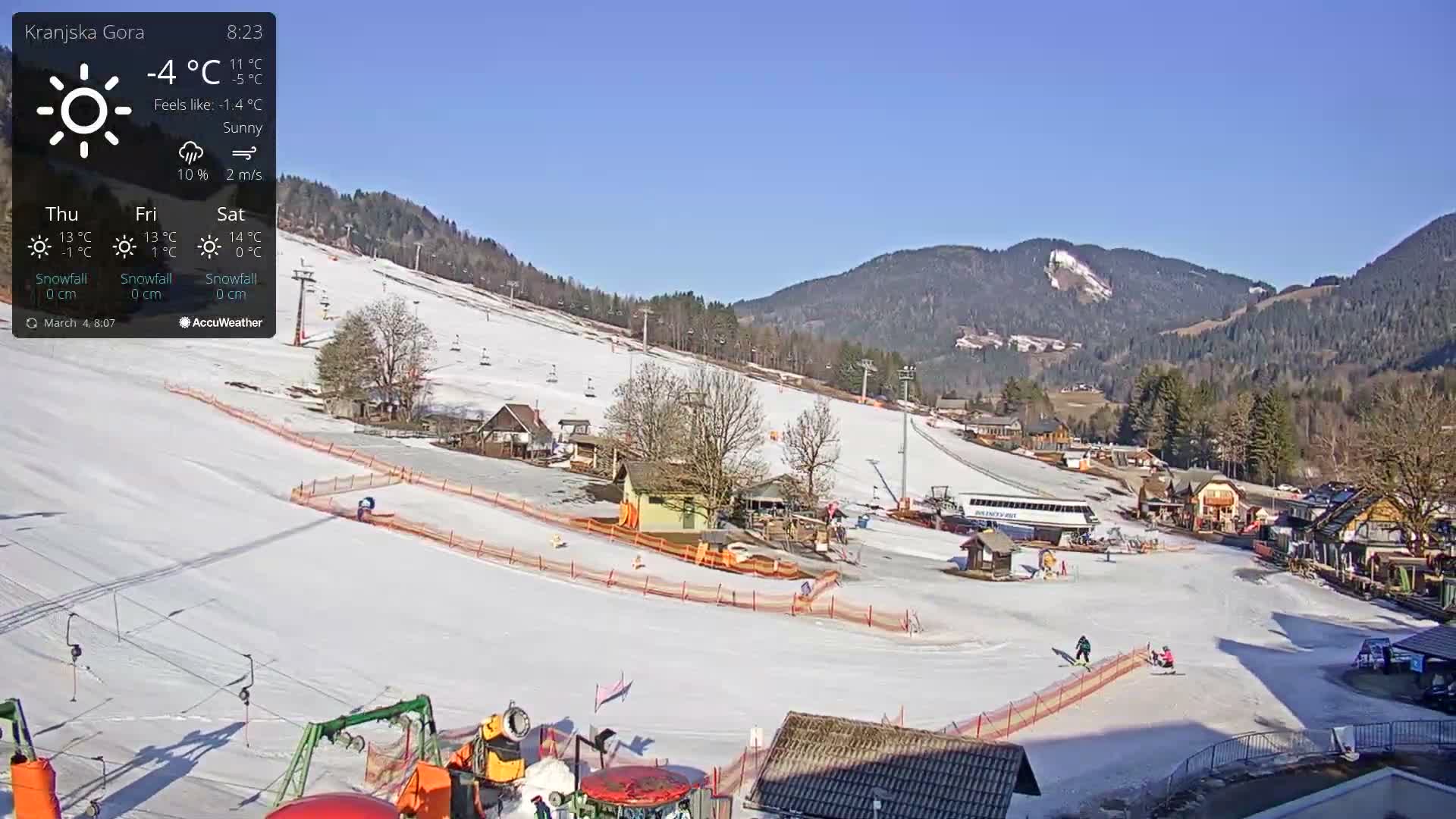 Kranjska Gora Ski Slopes Live Cam - Jesenice, Gorenjska (Upper Carniola), Slovenia