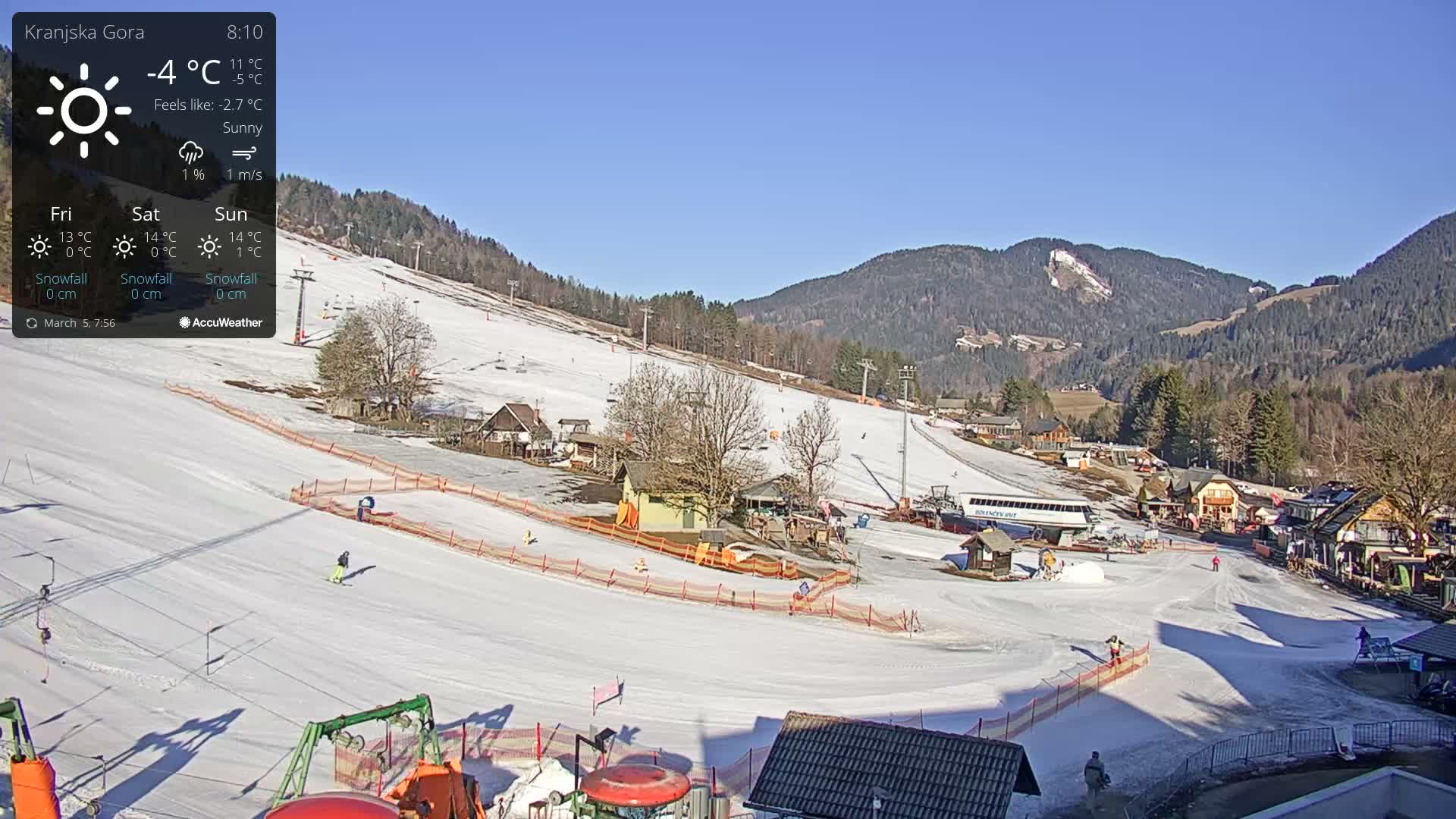 Kranjska Gora Ski Slopes Live Cam - Jesenice, Gorenjska (Upper Carniola), Slovenia
