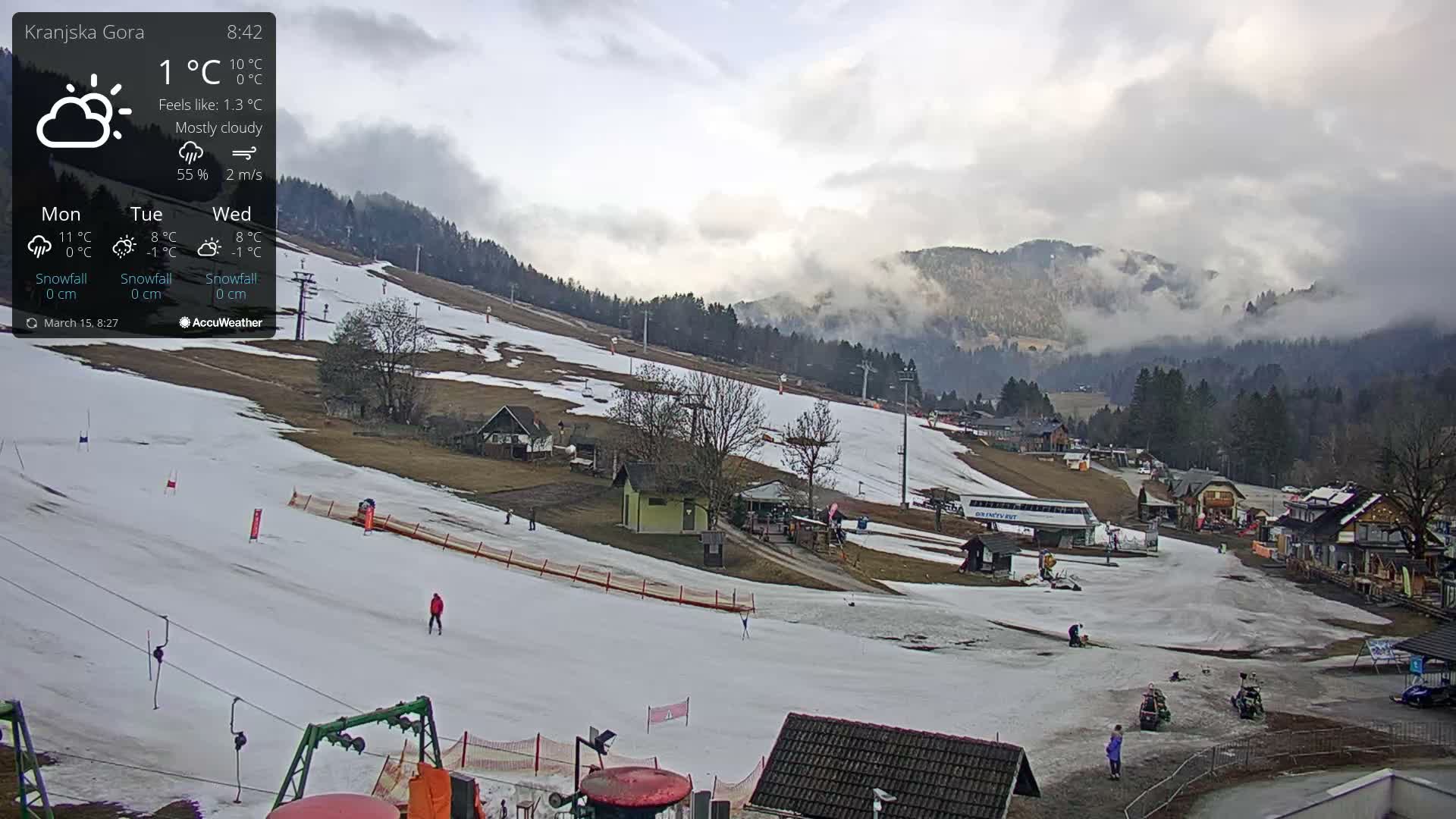 Kranjska Gora Ski Slopes Live Cam - Jesenice, Gorenjska (Upper Carniola), Slovenia