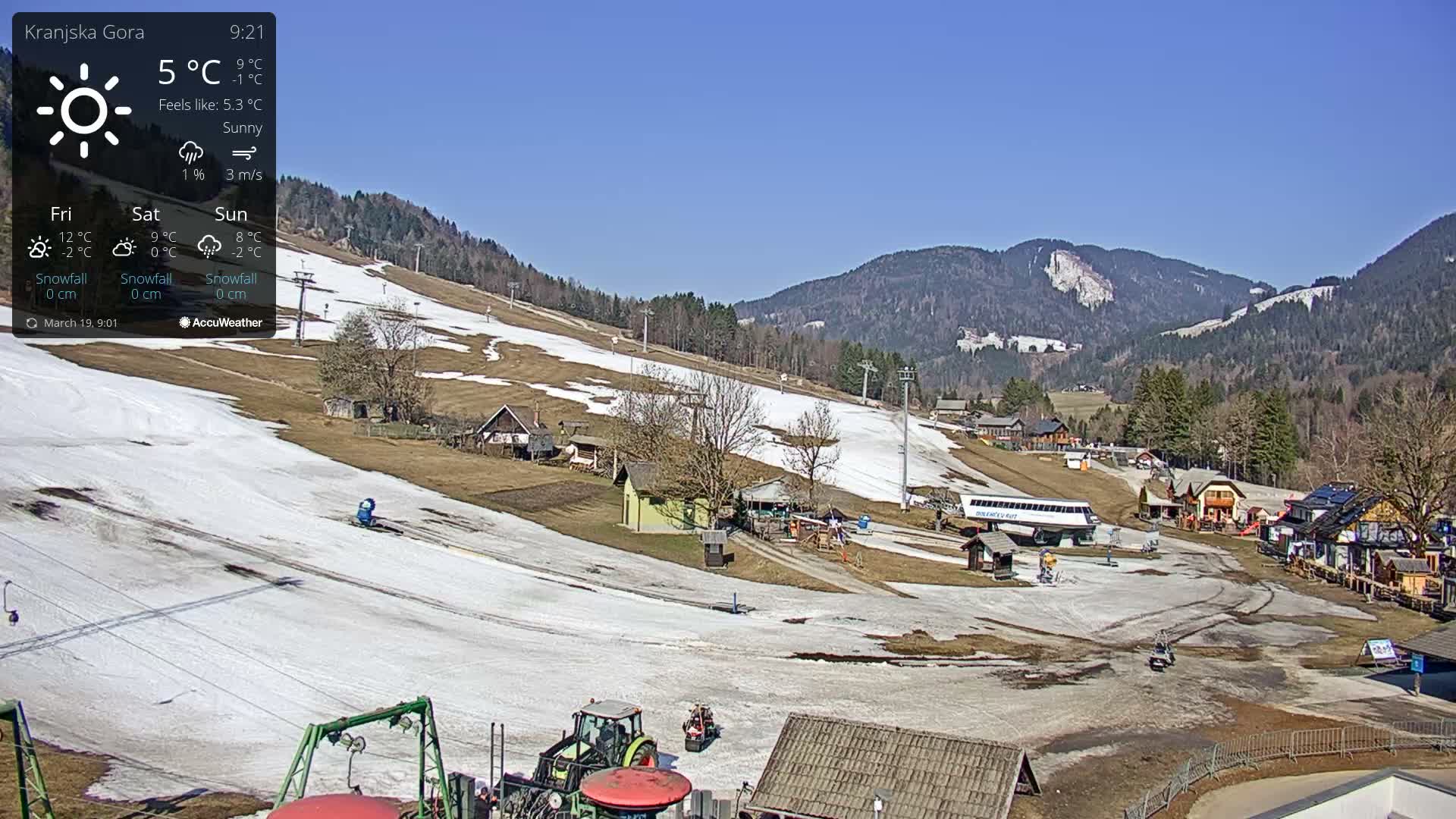 Kranjska Gora Ski Slopes Live Cam - Jesenice, Gorenjska (Upper Carniola), Slovenia