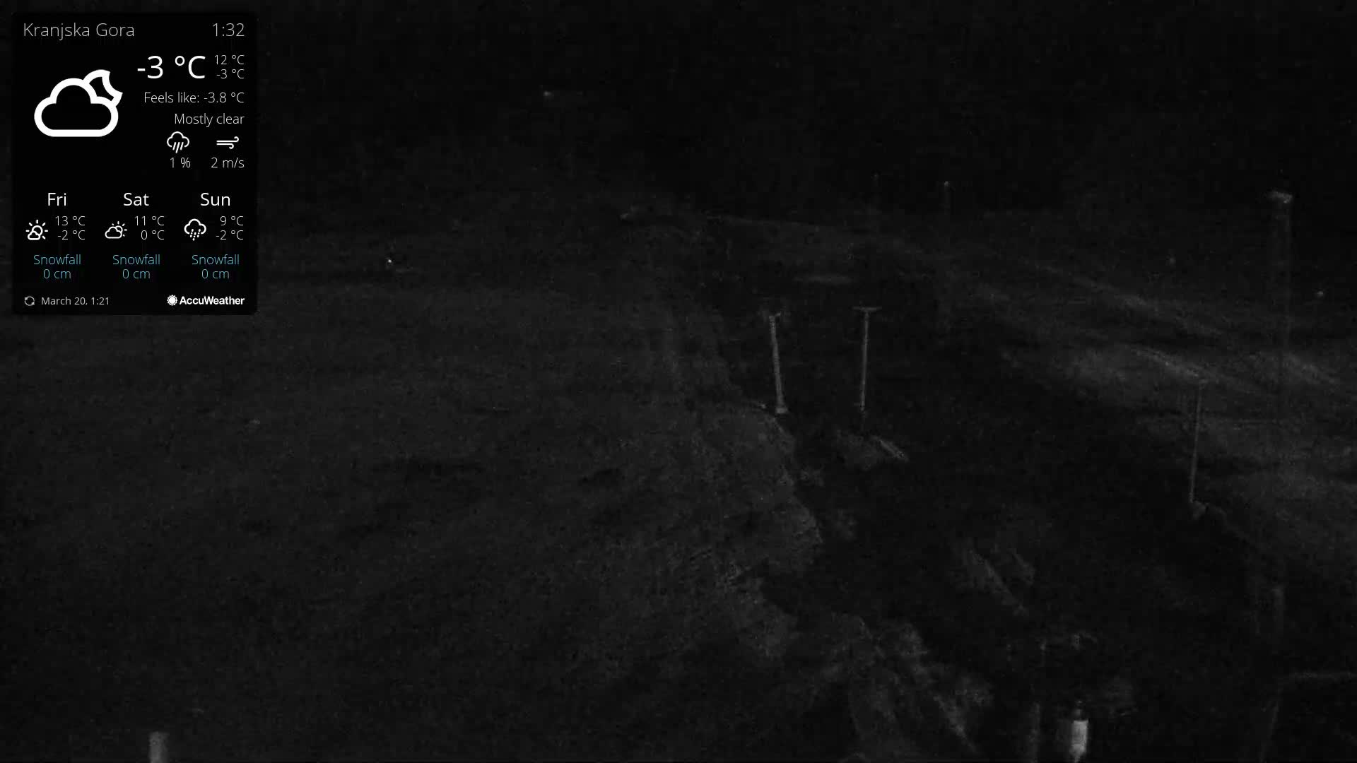 Kranjska Gora Ski Slopes Live Cam - Jesenice, Gorenjska (Upper Carniola), Slovenia