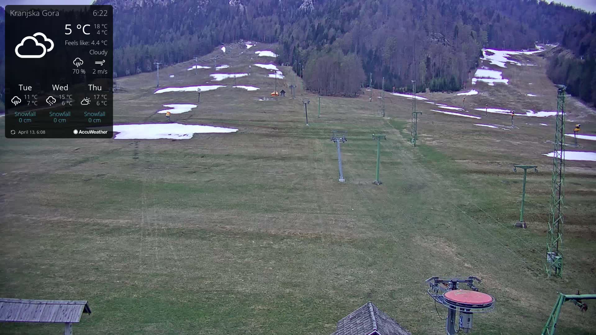 Kranjska Gora Ski Slopes Live Cam - Jesenice, Gorenjska (Upper Carniola), Slovenia