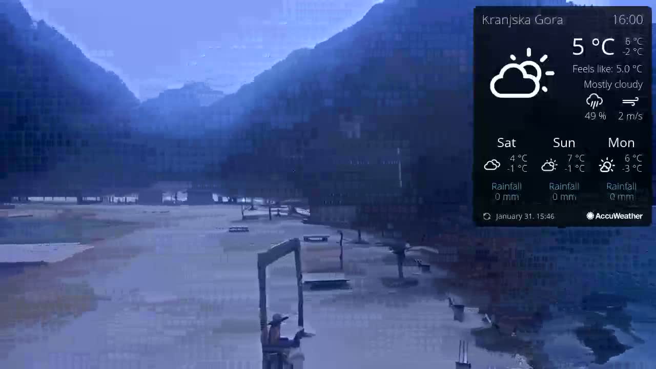 Kranjska Gora, Jezero Jasna Lake Live Cam - Jesenice, Gorenjska (Upper Carniola), Slovenia