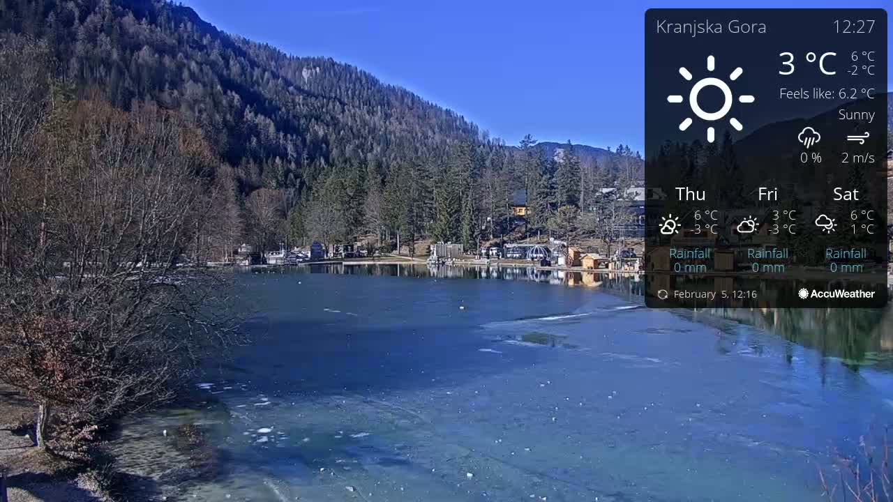 Kranjska Gora, Jezero Jasna Lake Live Cam - Jesenice, Gorenjska (Upper Carniola), Slovenia