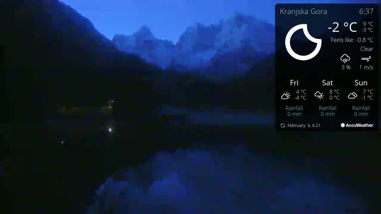 Kranjska Gora, Jezero Jasna Lake Live Cam - Jesenice, Gorenjska (Upper Carniola), Slovenia