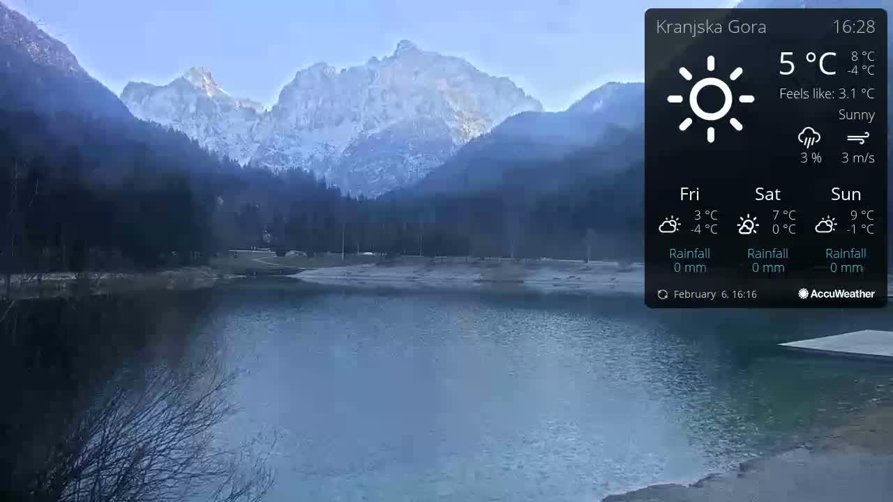 Kranjska Gora, Jezero Jasna Lake Live Cam - Jesenice, Gorenjska (Upper Carniola), Slovenia
