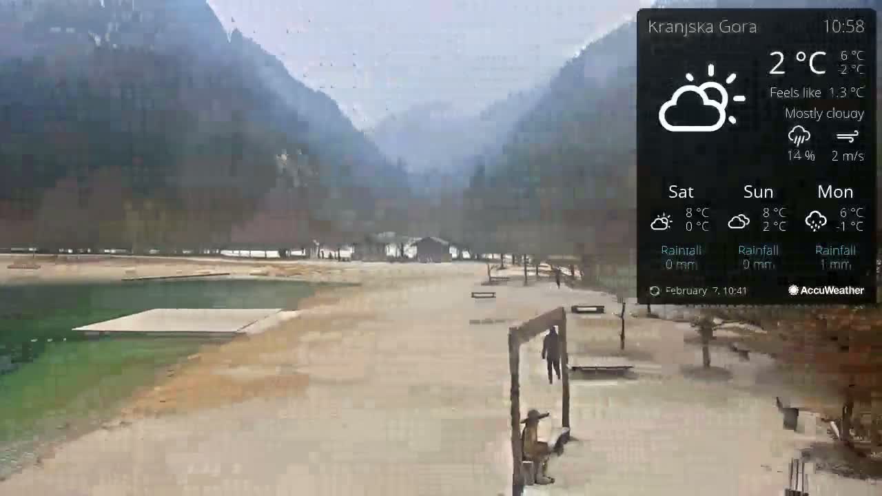 Kranjska Gora, Jezero Jasna Lake Live Cam - Jesenice, Gorenjska (Upper Carniola), Slovenia