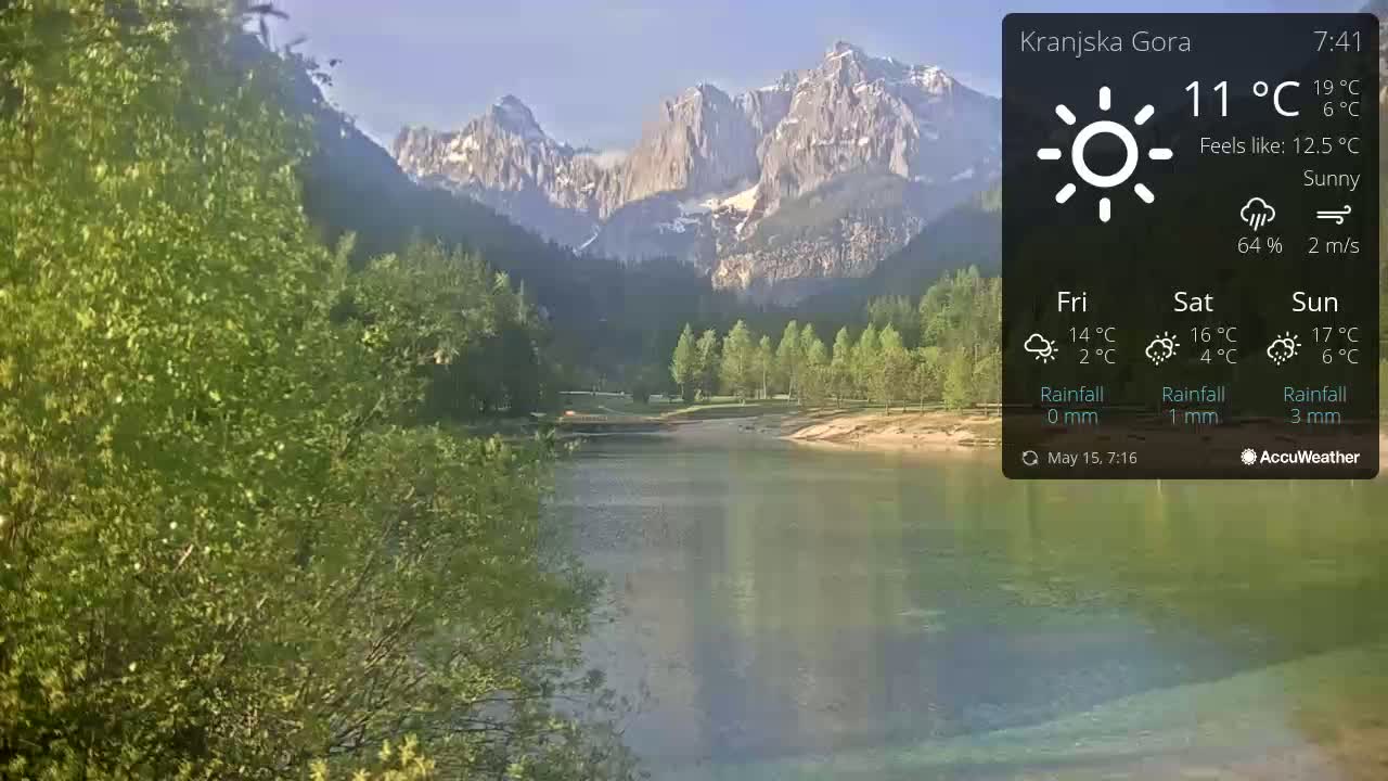 Kranjska Gora, Jezero Jasna Lake Live Cam - Jesenice, Gorenjska (Upper Carniola), Slovenia
