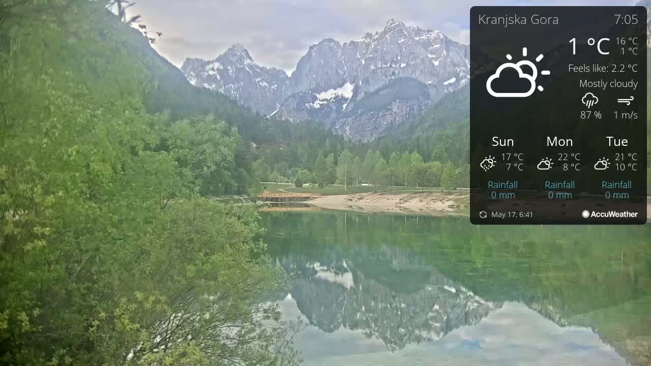 Kranjska Gora, Jezero Jasna Lake Live Cam - Jesenice, Gorenjska (Upper Carniola), Slovenia