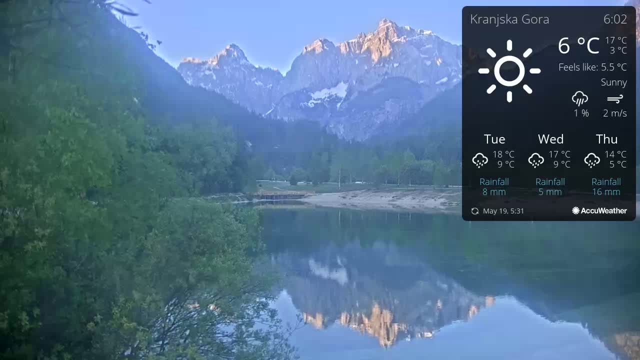 Kranjska Gora, Jezero Jasna Lake Live Cam - Jesenice, Gorenjska (Upper Carniola), Slovenia